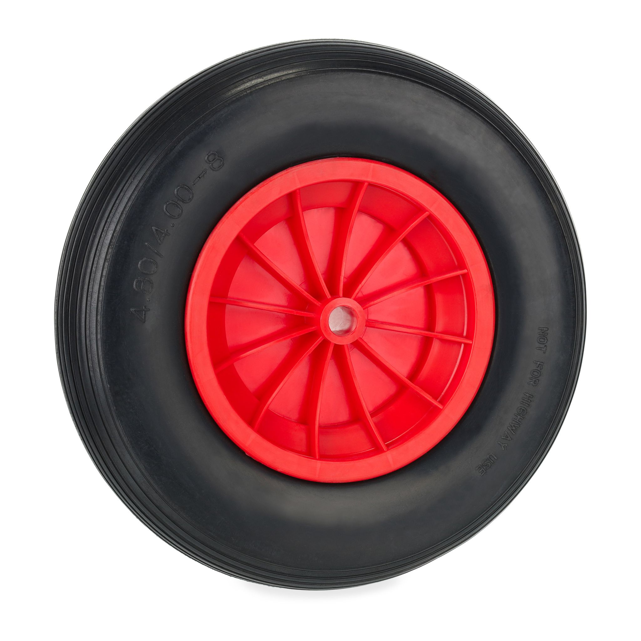 Schubkarrenrad PU 4.80/4.00-8 Rot-Schwarz