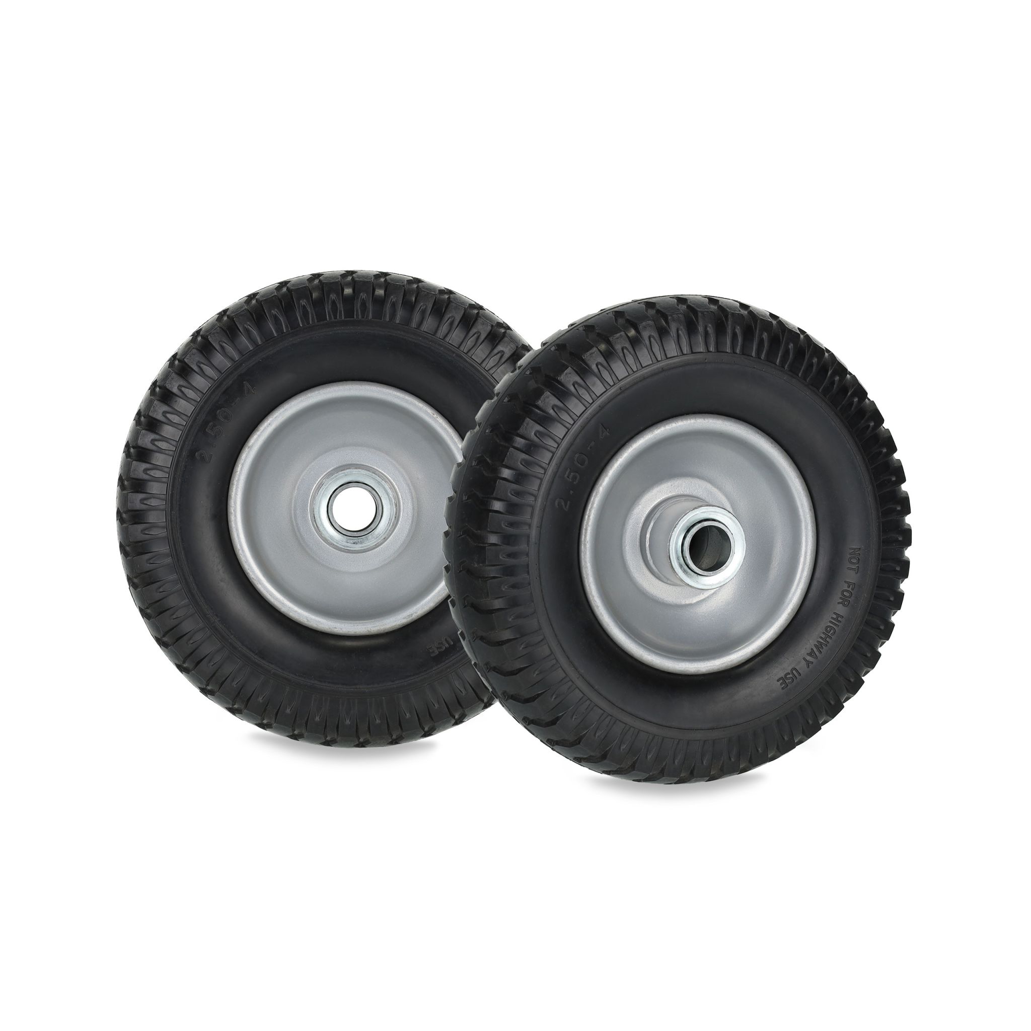Schubkarrenrad 2.50-4 2er-Set Schwarz-Grau