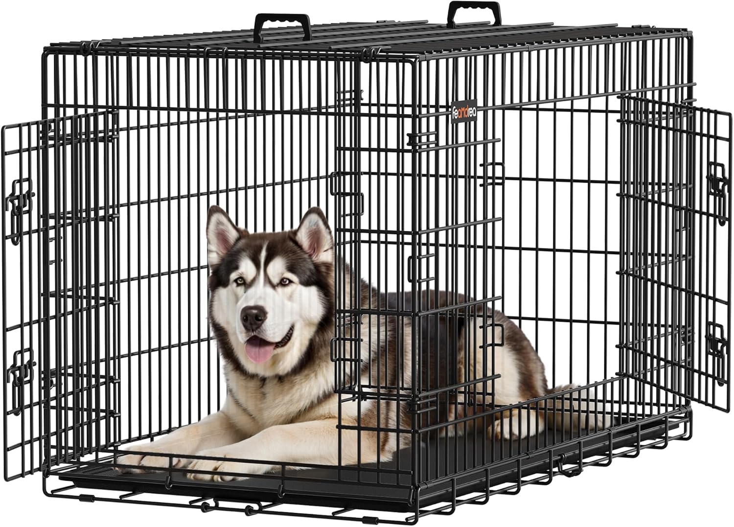 Hundekäfig XXL klappbar schwarz Kunststoff