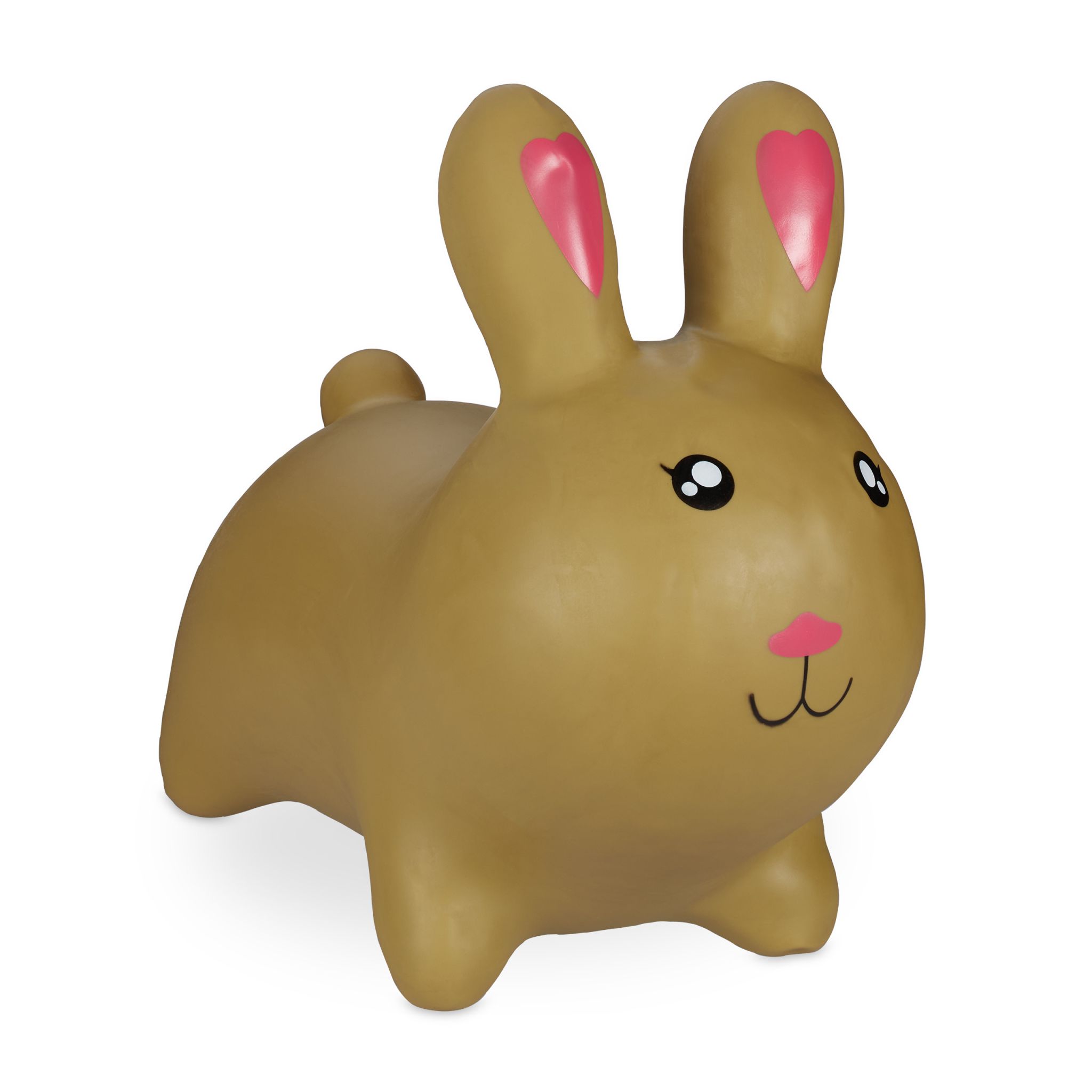Hüpftier Hase Beige-Rosa-Schwarz