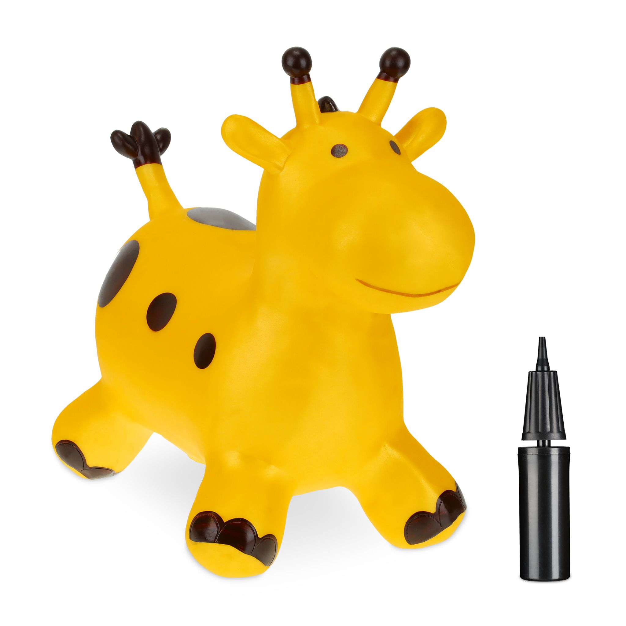 Hüpftier Giraffe Braun-Gelb