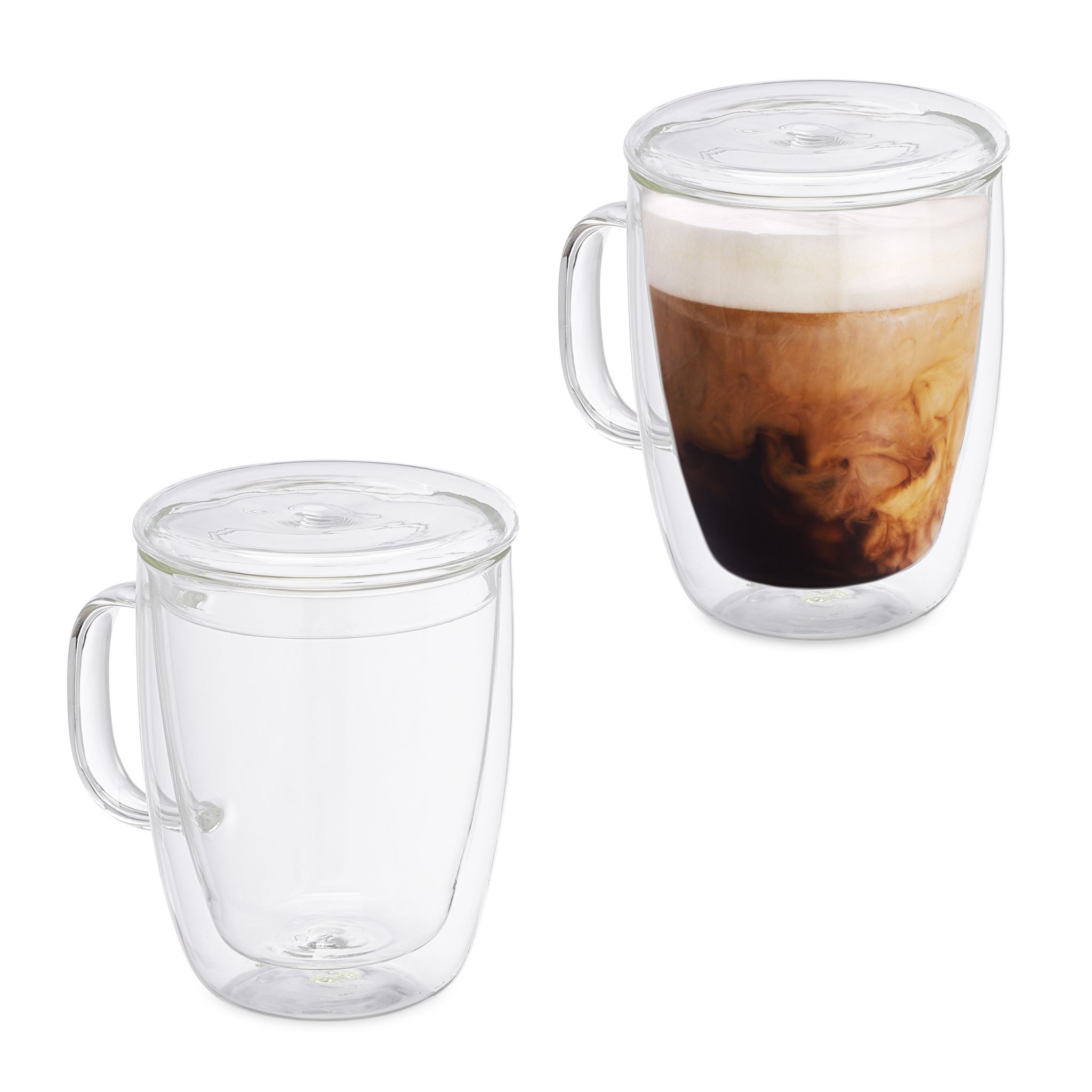 Doppelwandige Kaffeegläser 2er-Set Transparent