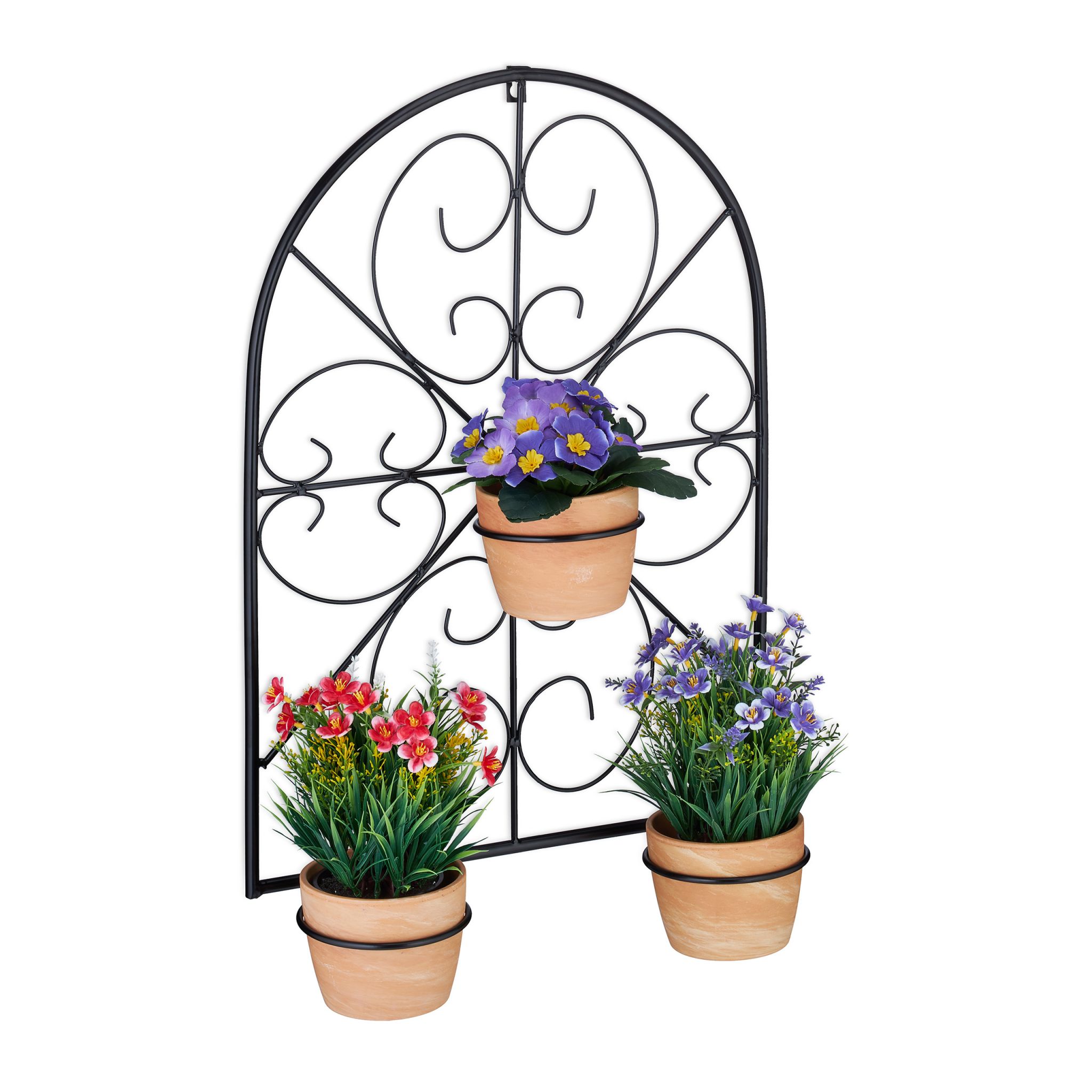 Blumentopfhalter in Schwarz Schwarz