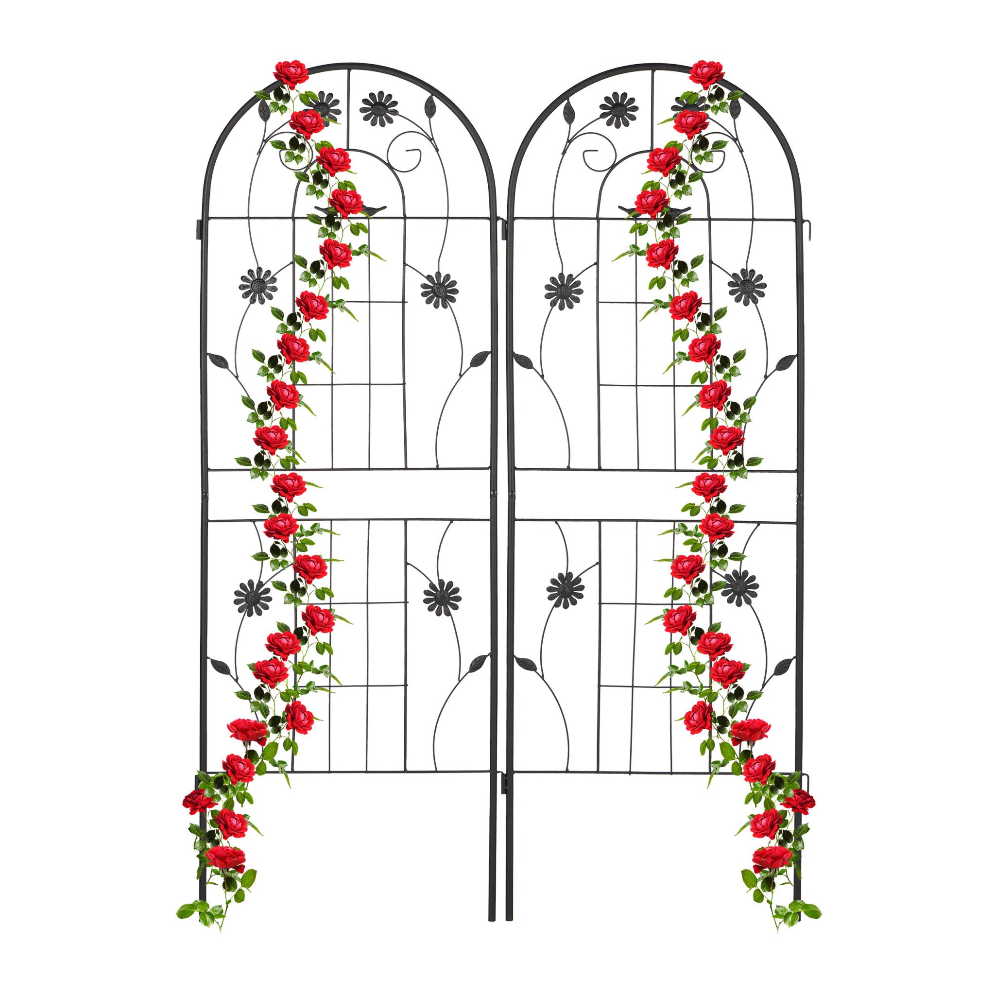 Rankgitter 2er-Set 150cm Schwarz