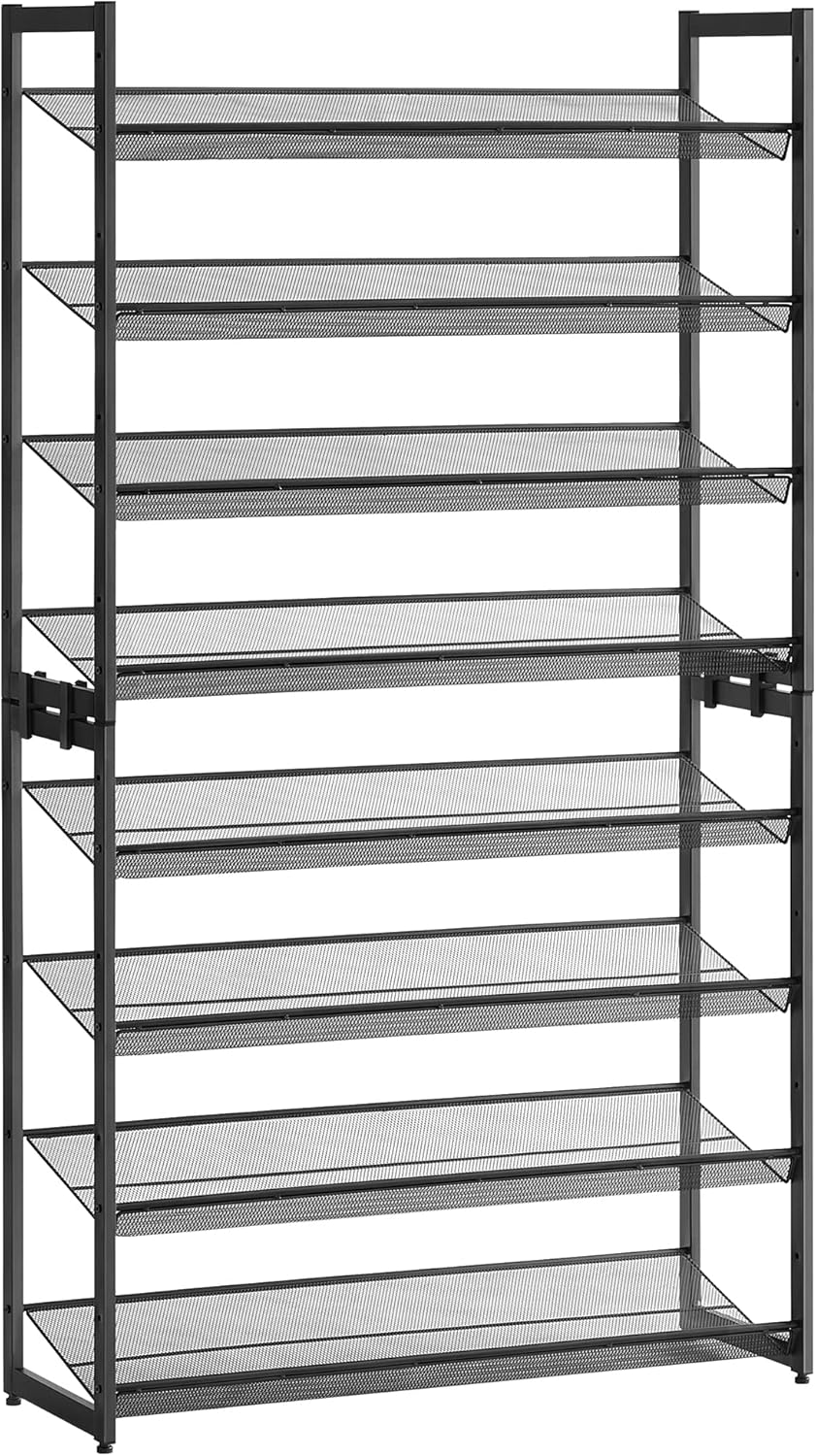 Schuhregal 8 Ebenen verstellbar Schwarz