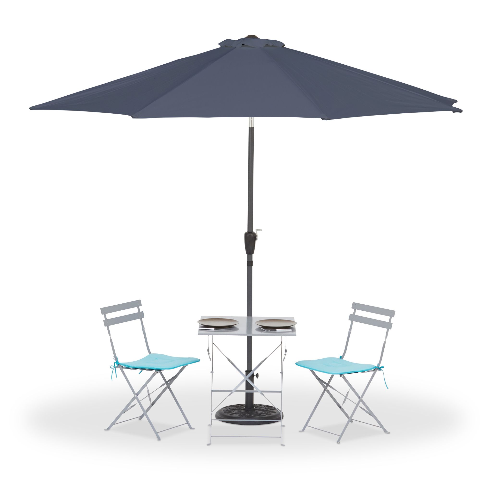 Sonnenschirm Ø 300cm Anthrazit-Schwarz