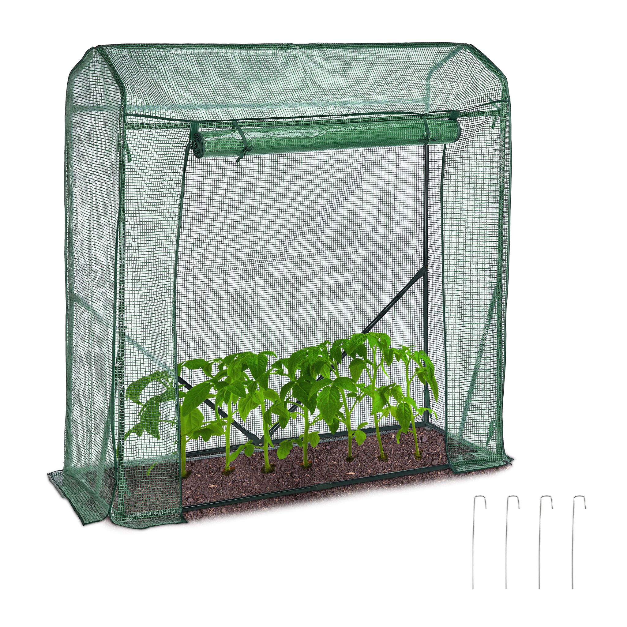 Tomaten Gewächshaus mit PE-Folie Dunkelgrün-Grün