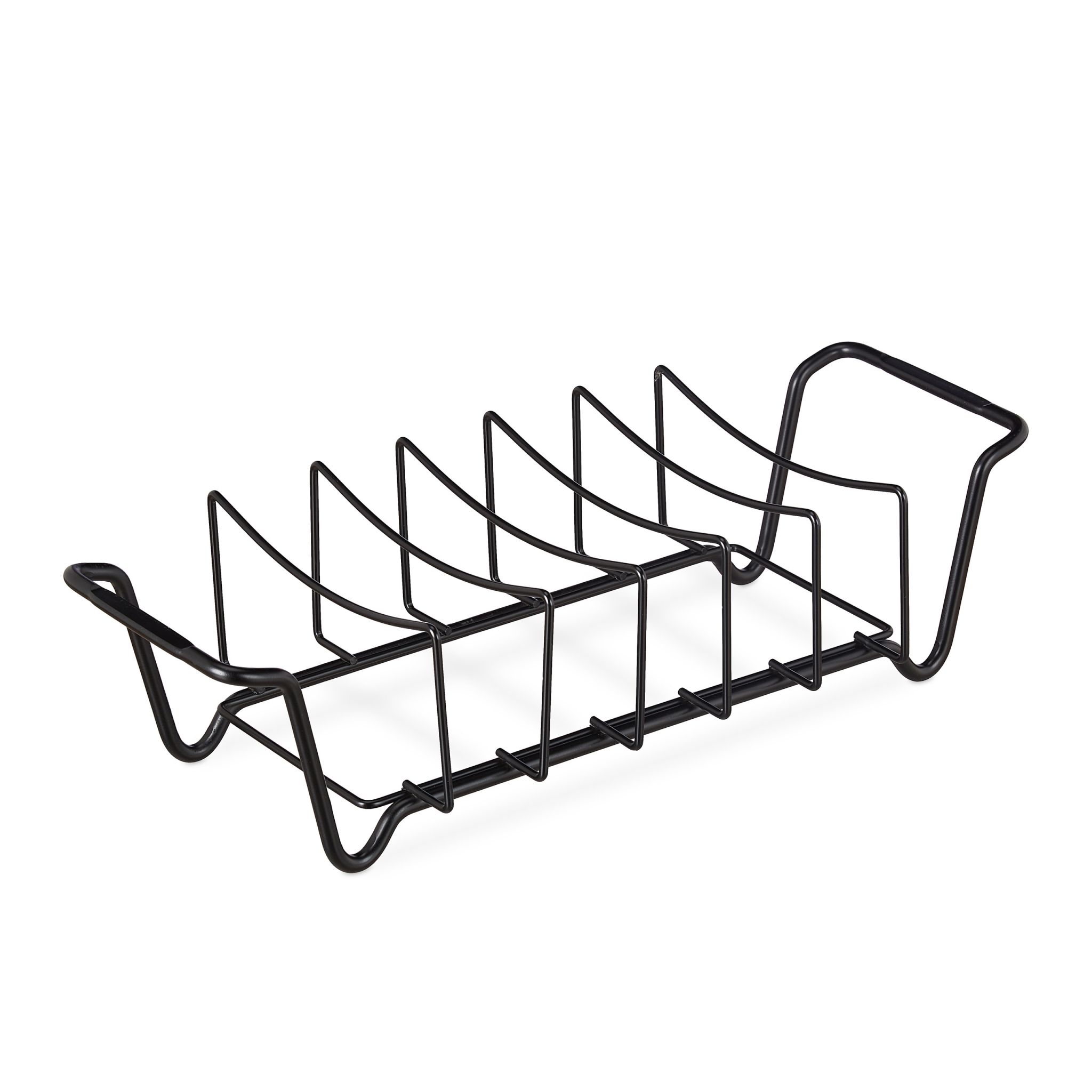 Rippchenhalter für den Grill Schwarz