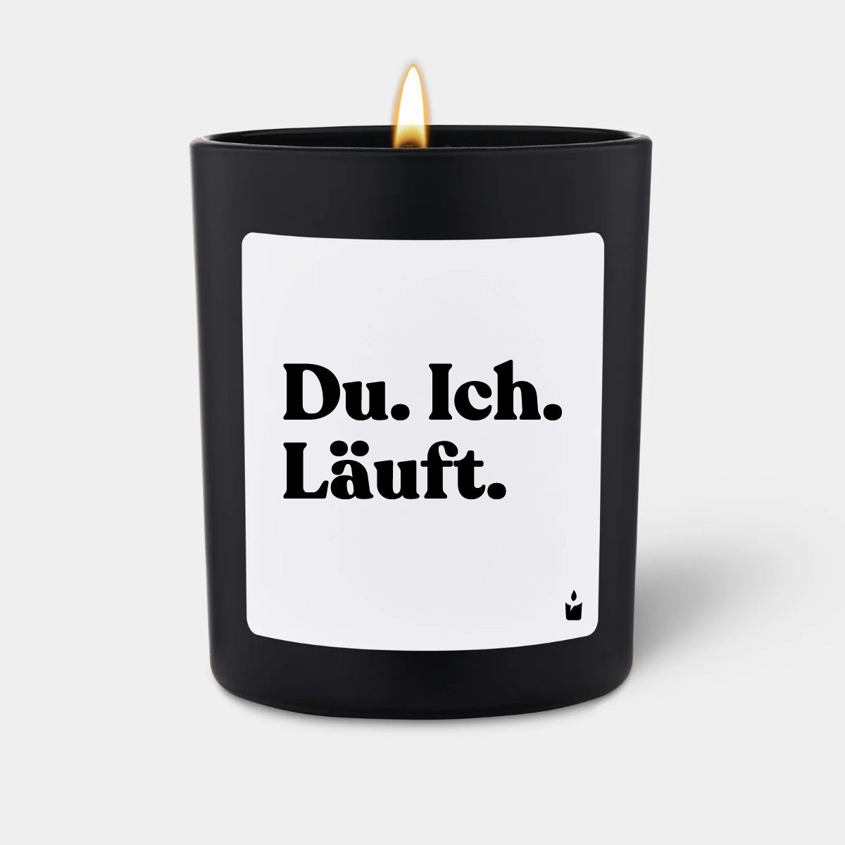 Duftkerze Schwarz Flowery Du. Ich. Läuft.