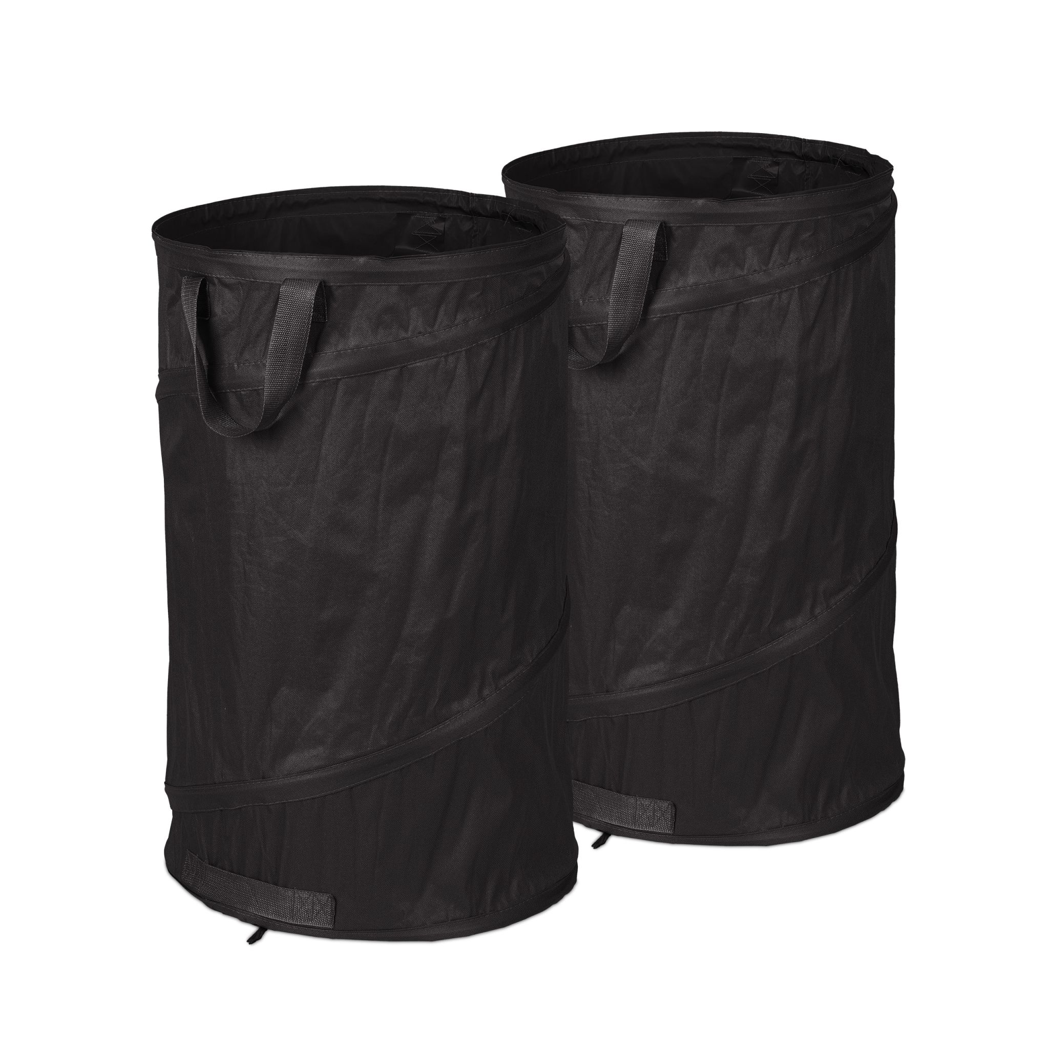 Pop Up Laubsack 120 L 2er-Set Schwarz