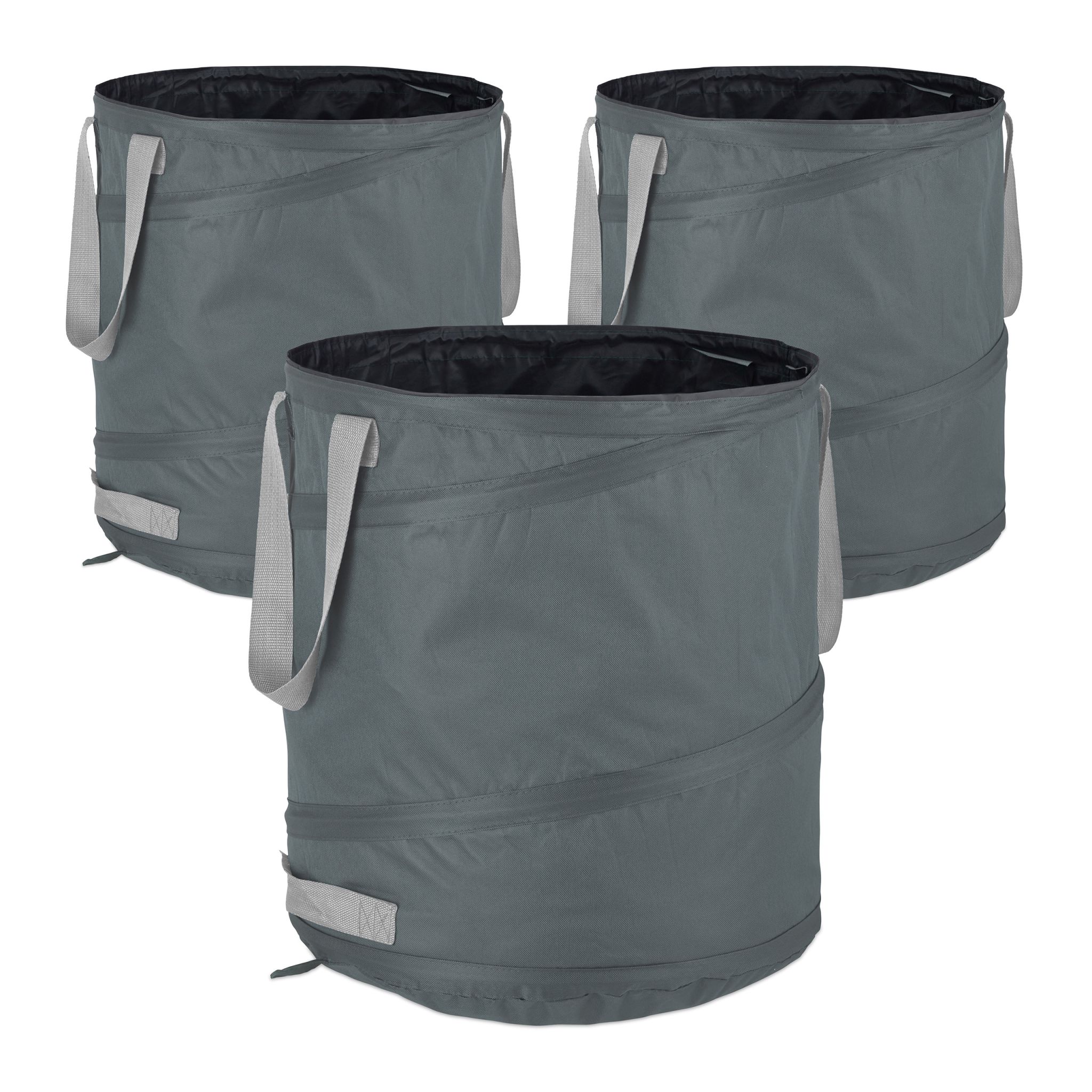 Pop Up Laubsack 85 L 3er-Set Grau