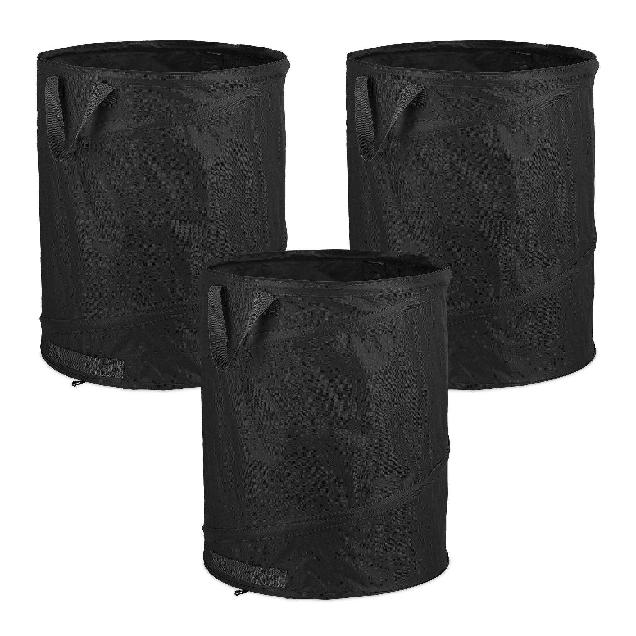 Pop Up Laubsack 85 L 3er-Set Schwarz