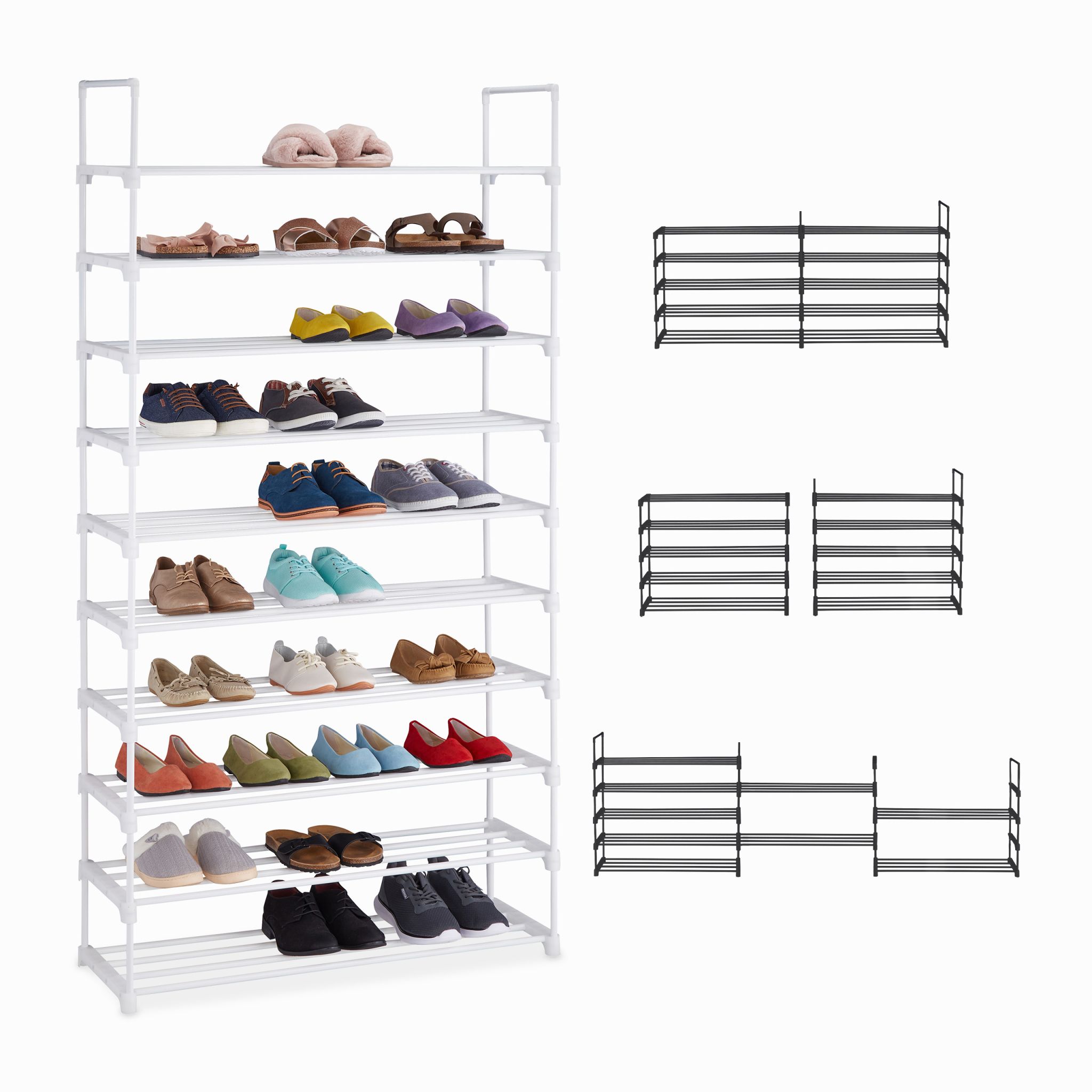XXL Schuhregal erweiterbar Weiss