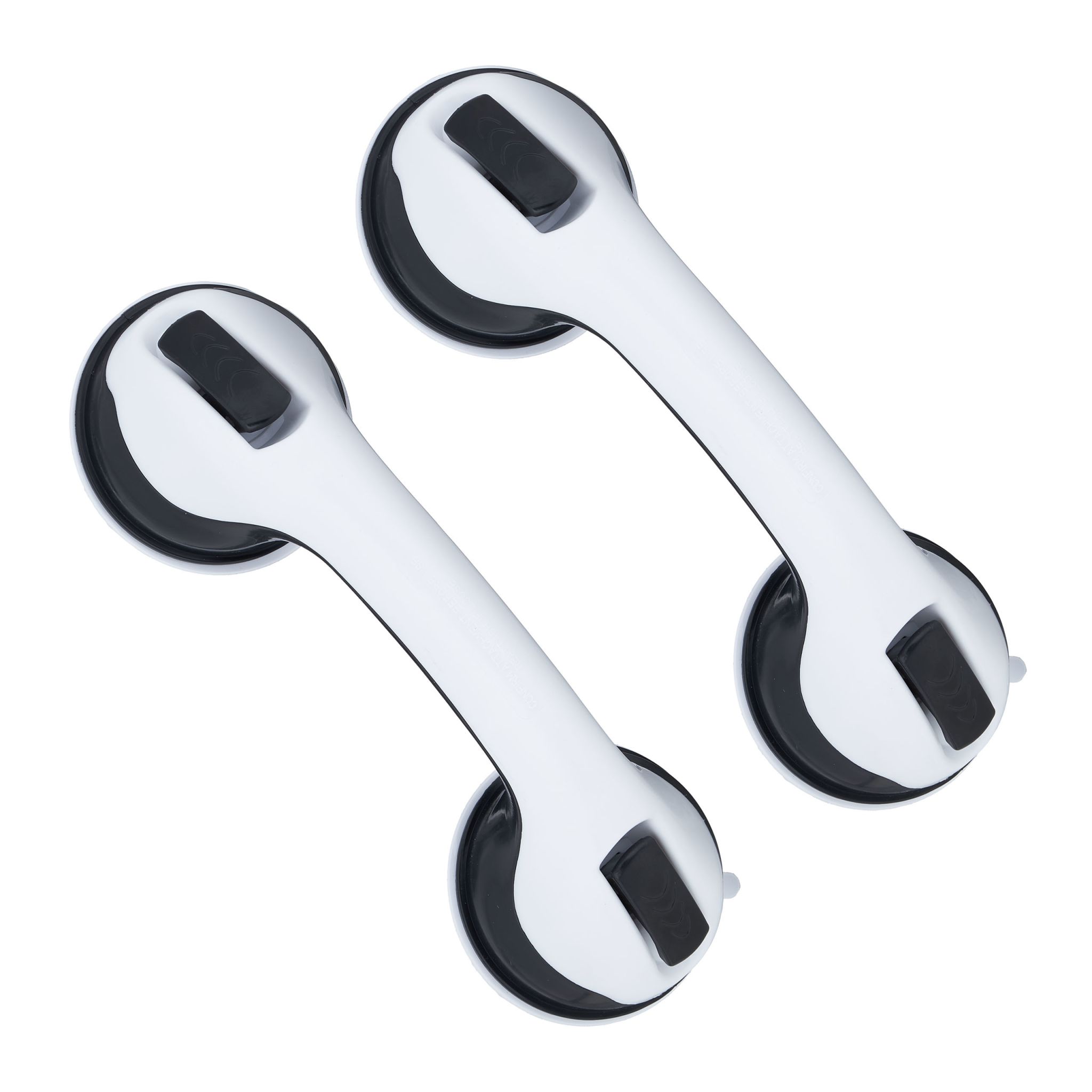 Haltegriffe mit Saugnapf 2er-Set Weiss-Schwarz