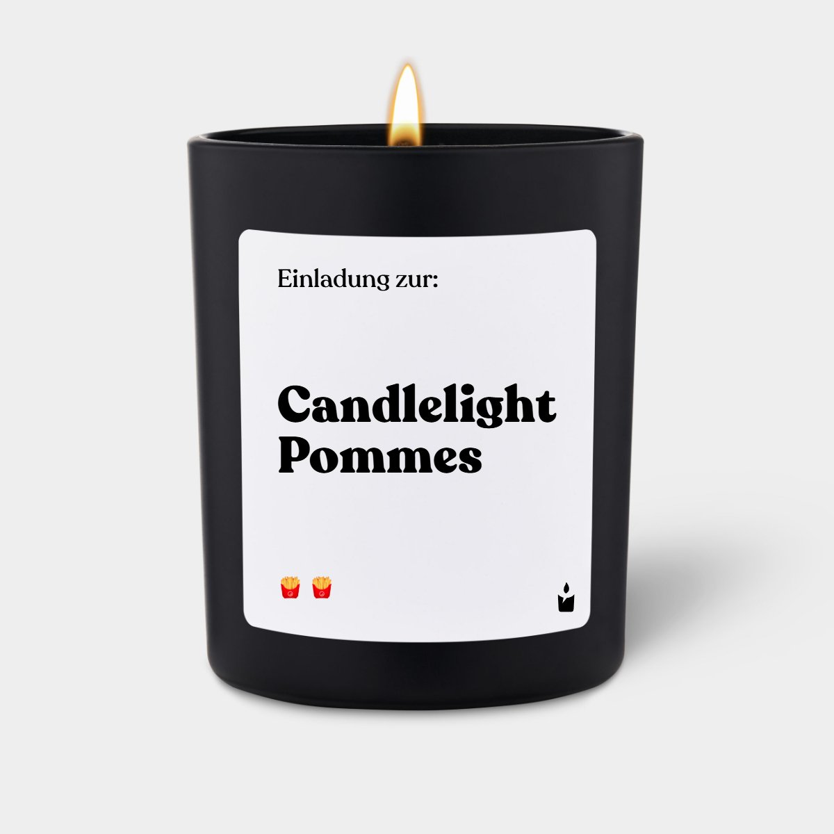 Duftkerze Schwarz Flowery Candlelight Pommes