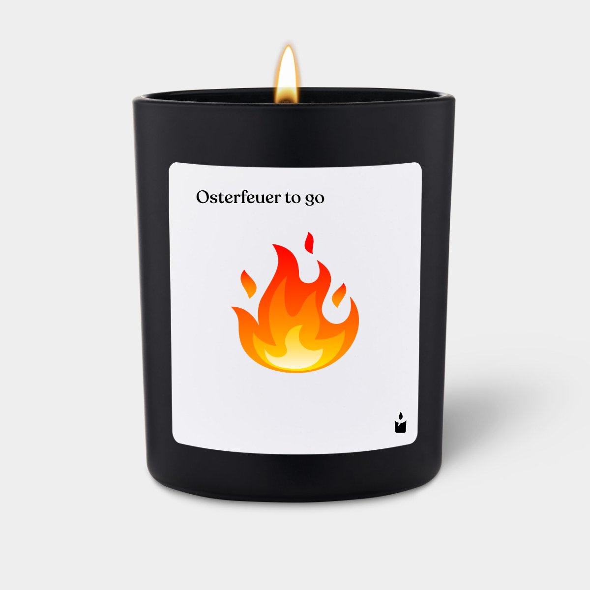 Duftkerze Schwarz Flowery Osterfeuer to go