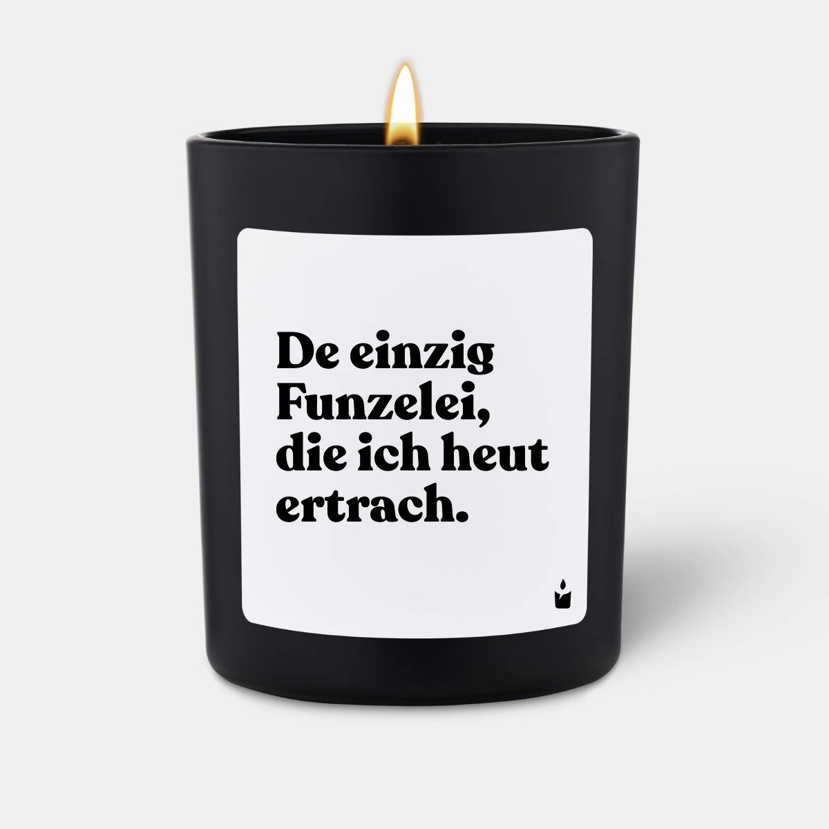 Duftkerze Schwarz Woody De einzig Funzelei, die ich heut ertrach.