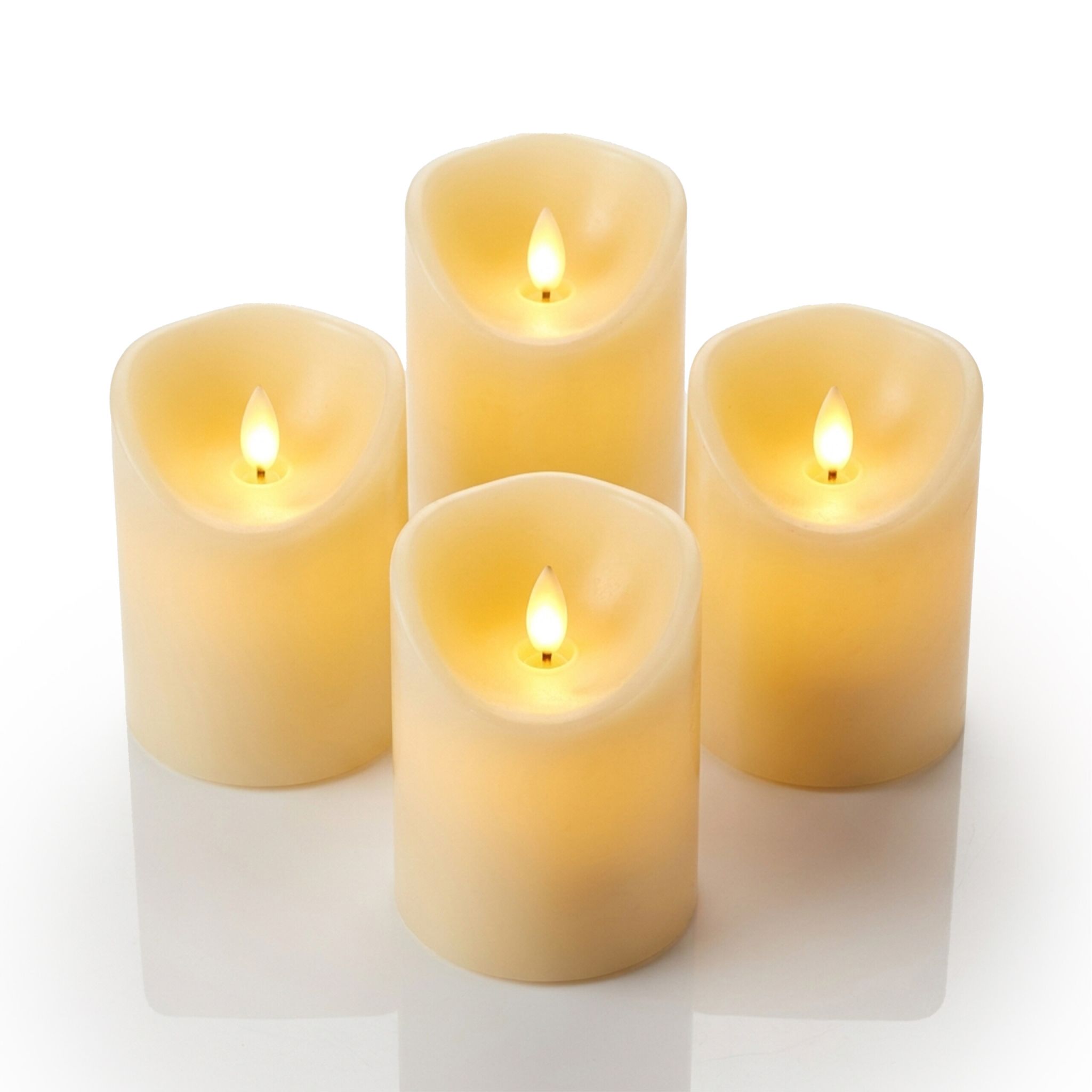 LED Kerzen 4er-Set Creme
