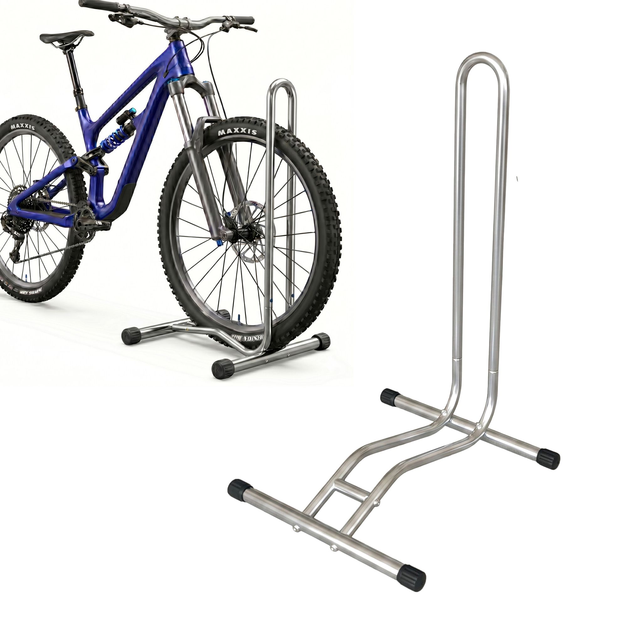 Fahrradständer bis 29 Zoll Schwarz-Silber