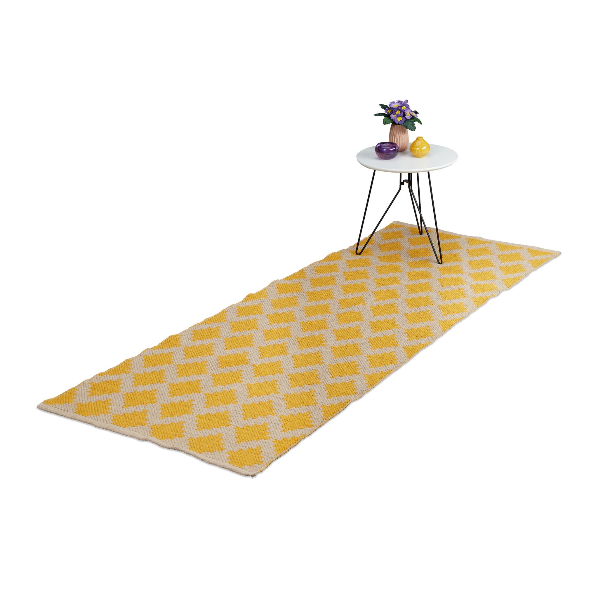 Teppich Baumwolle 80 x 200cm Beige-Gelb