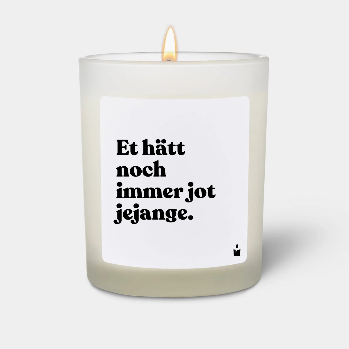 Duftkerze Weiss Woody Et hätt noch immer jot jejange.