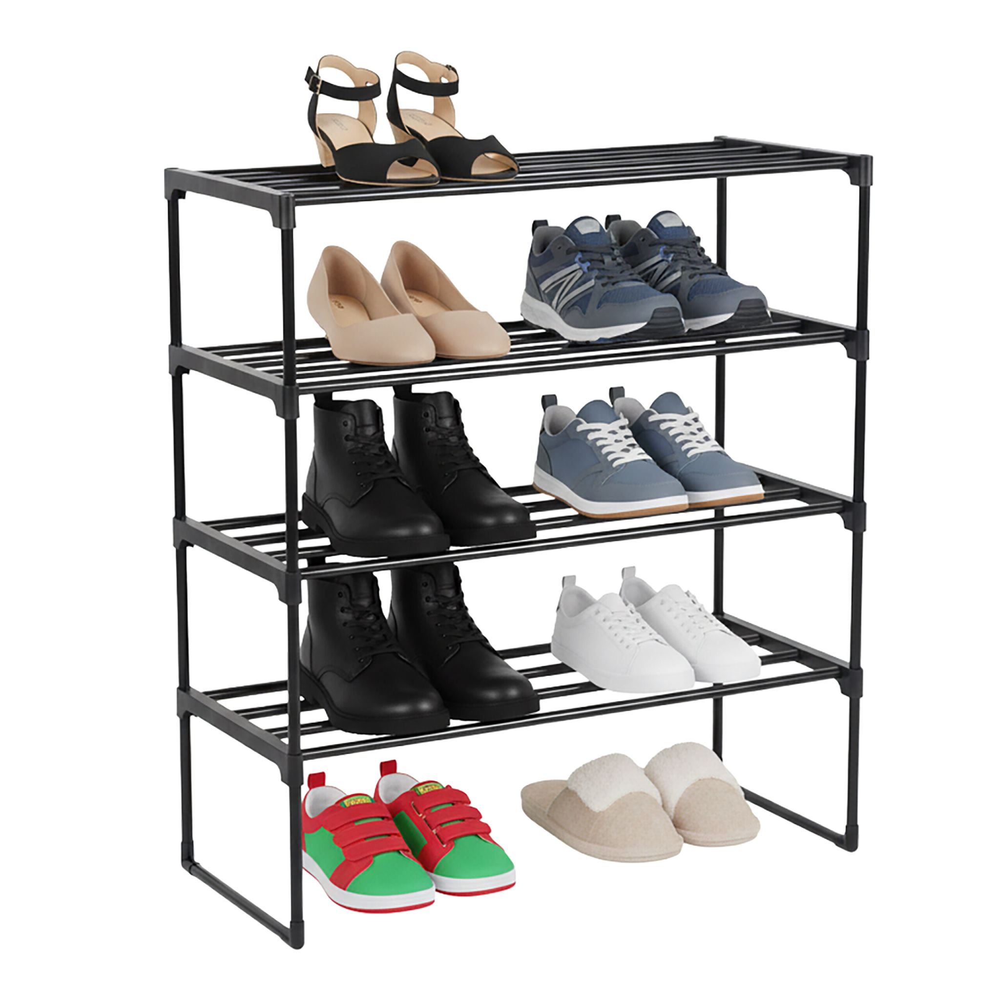 Schuhregal Metall Schwarz