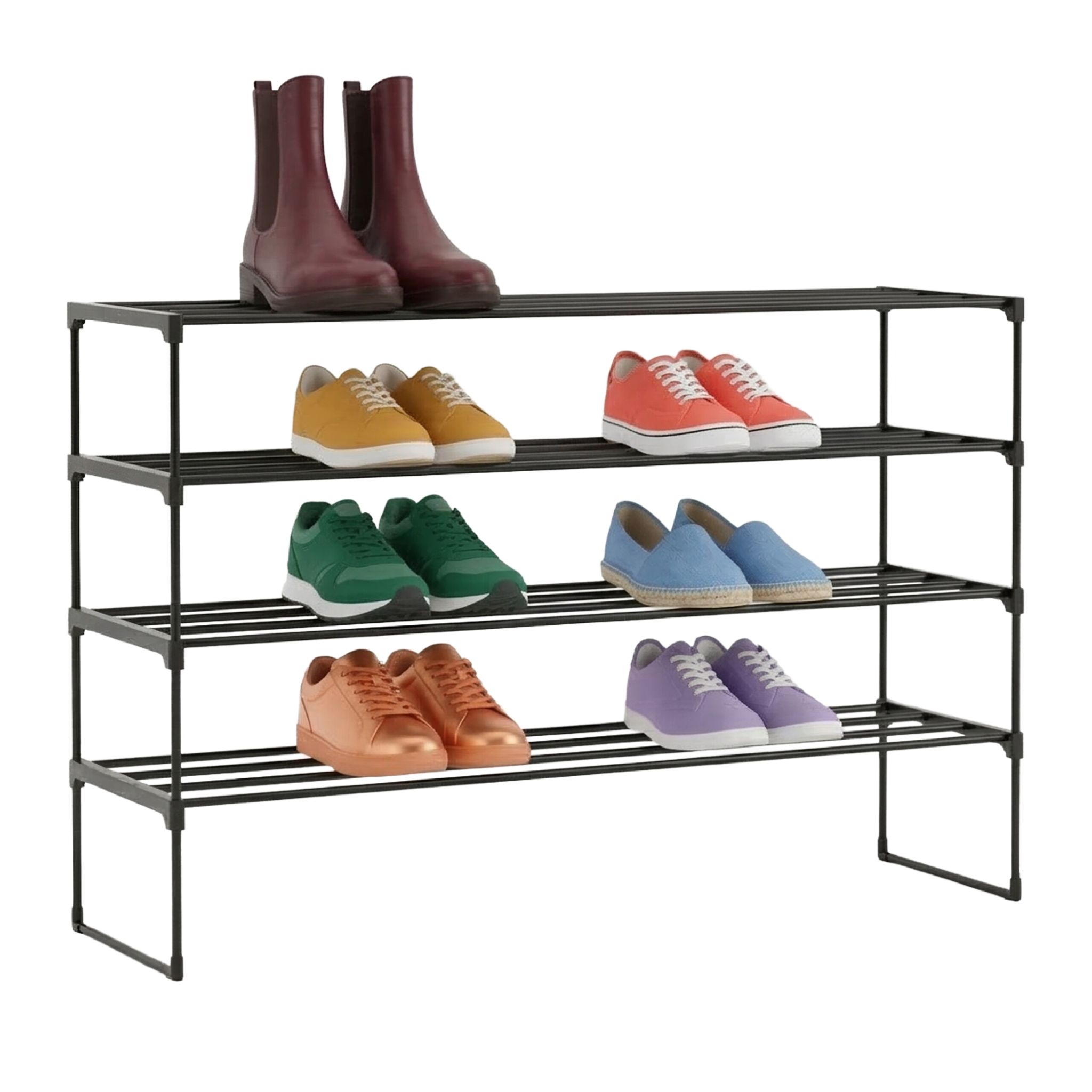 Schuhregal Metall Schwarz
