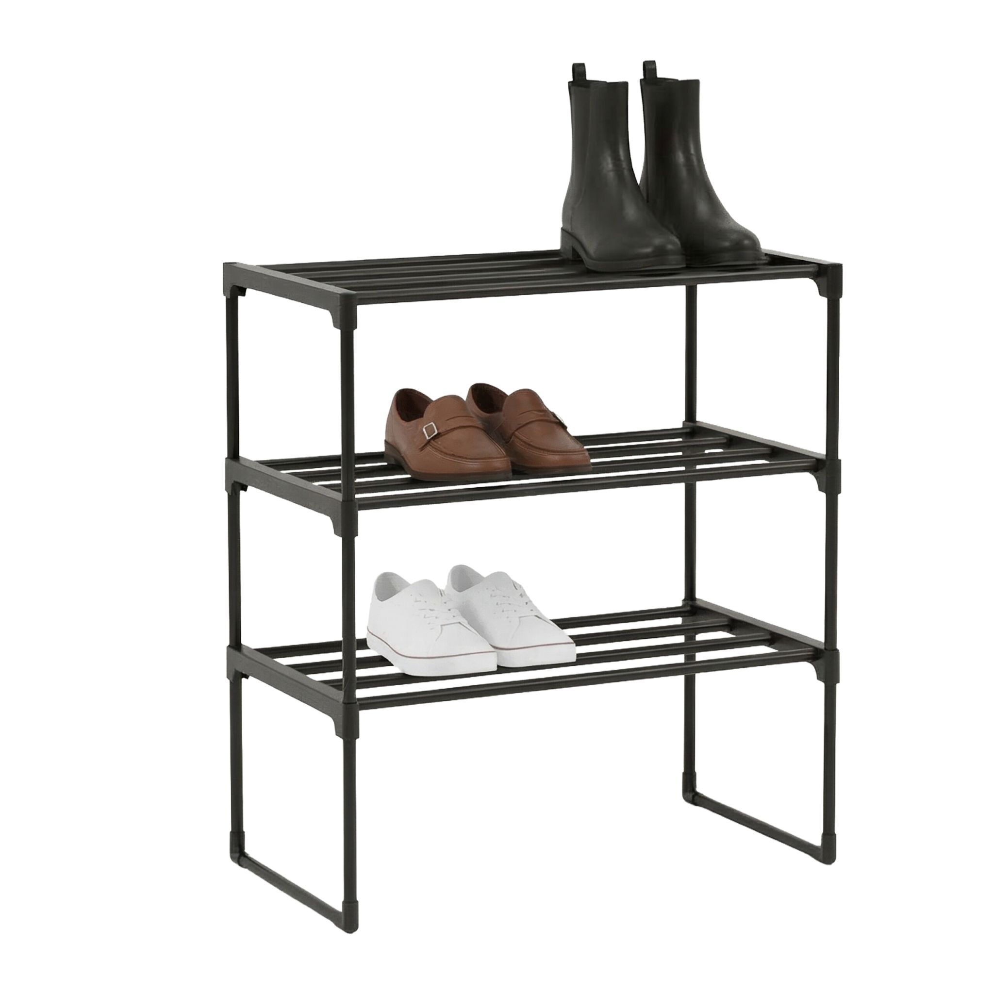 Schuhregal Metall Schwarz