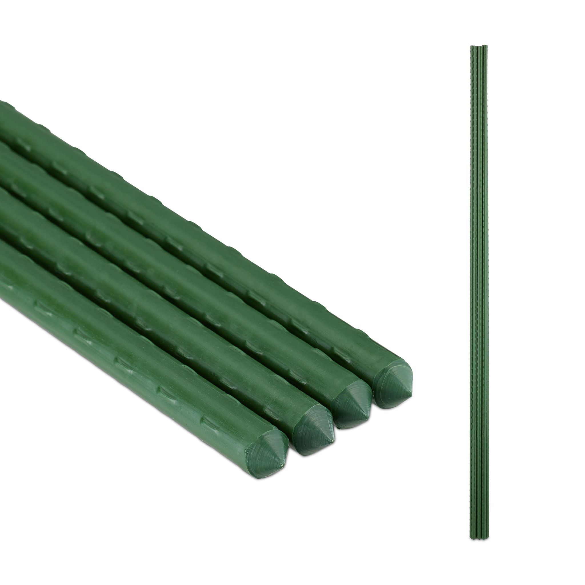 Pflanzstäbe 120cm 10er-Set Dunkelgrün