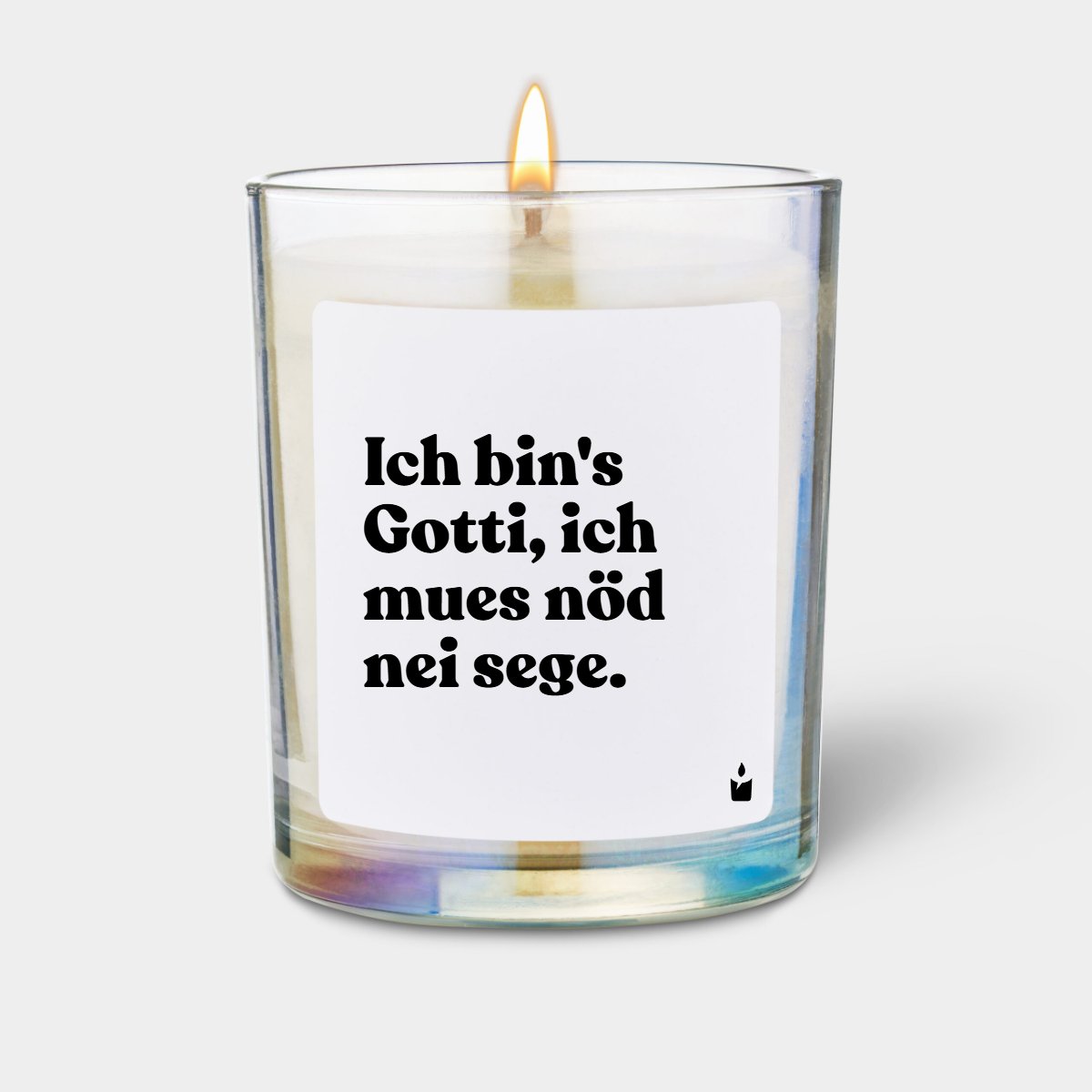Duftkerze Rainbow Flowery Ich bin's Gotti, ich mues nöd nei sege.