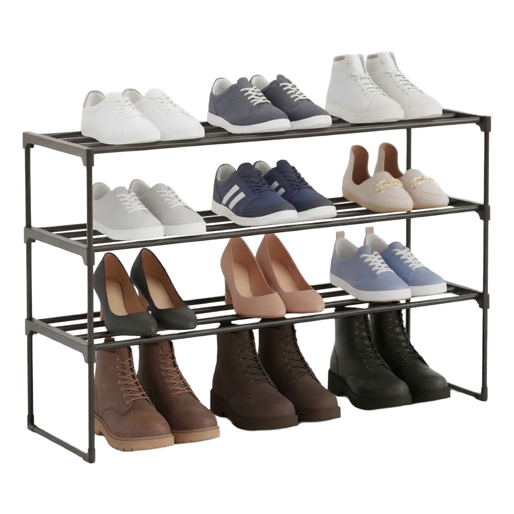 Schuhregal Metall Schwarz