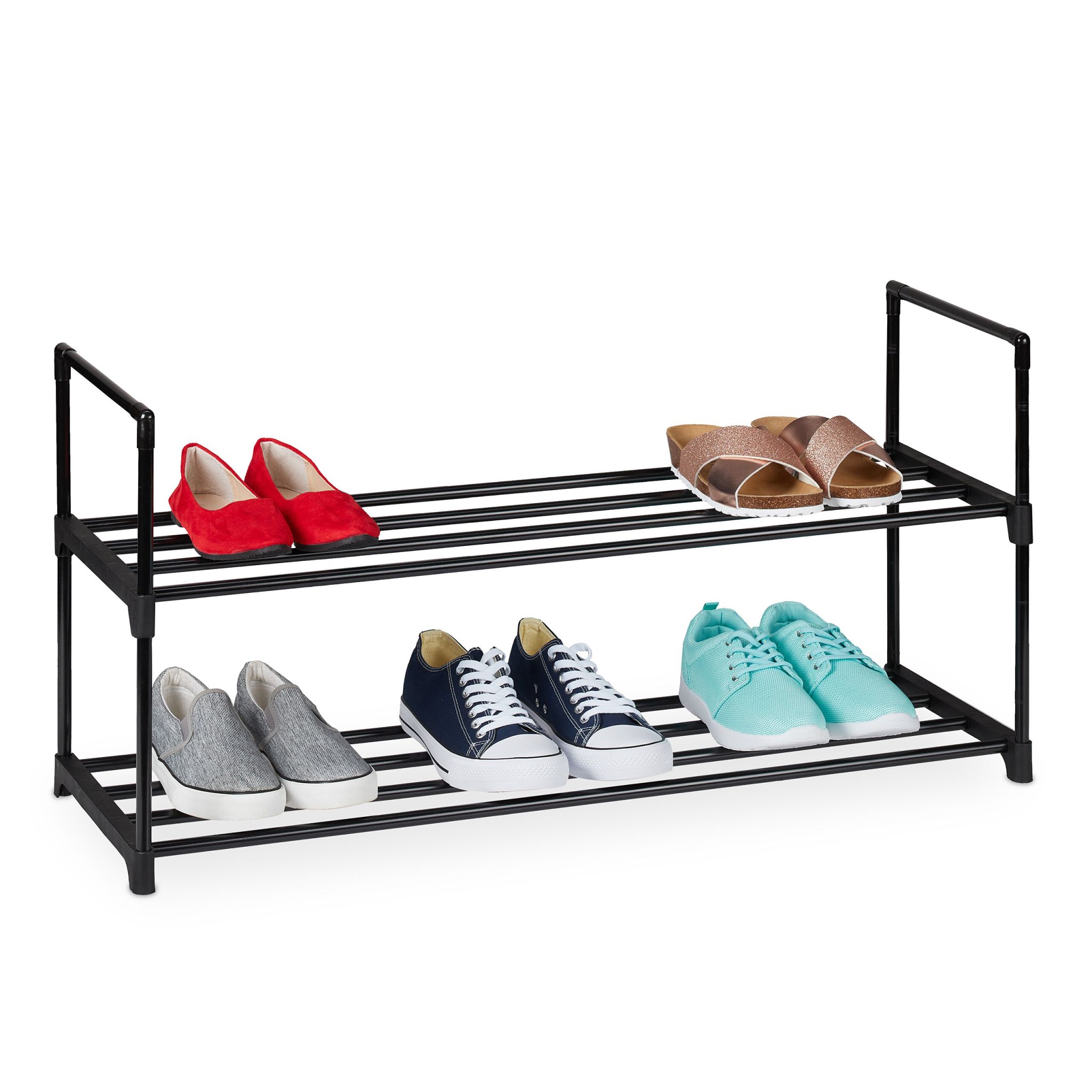 Schuhregal Metall Schwarz