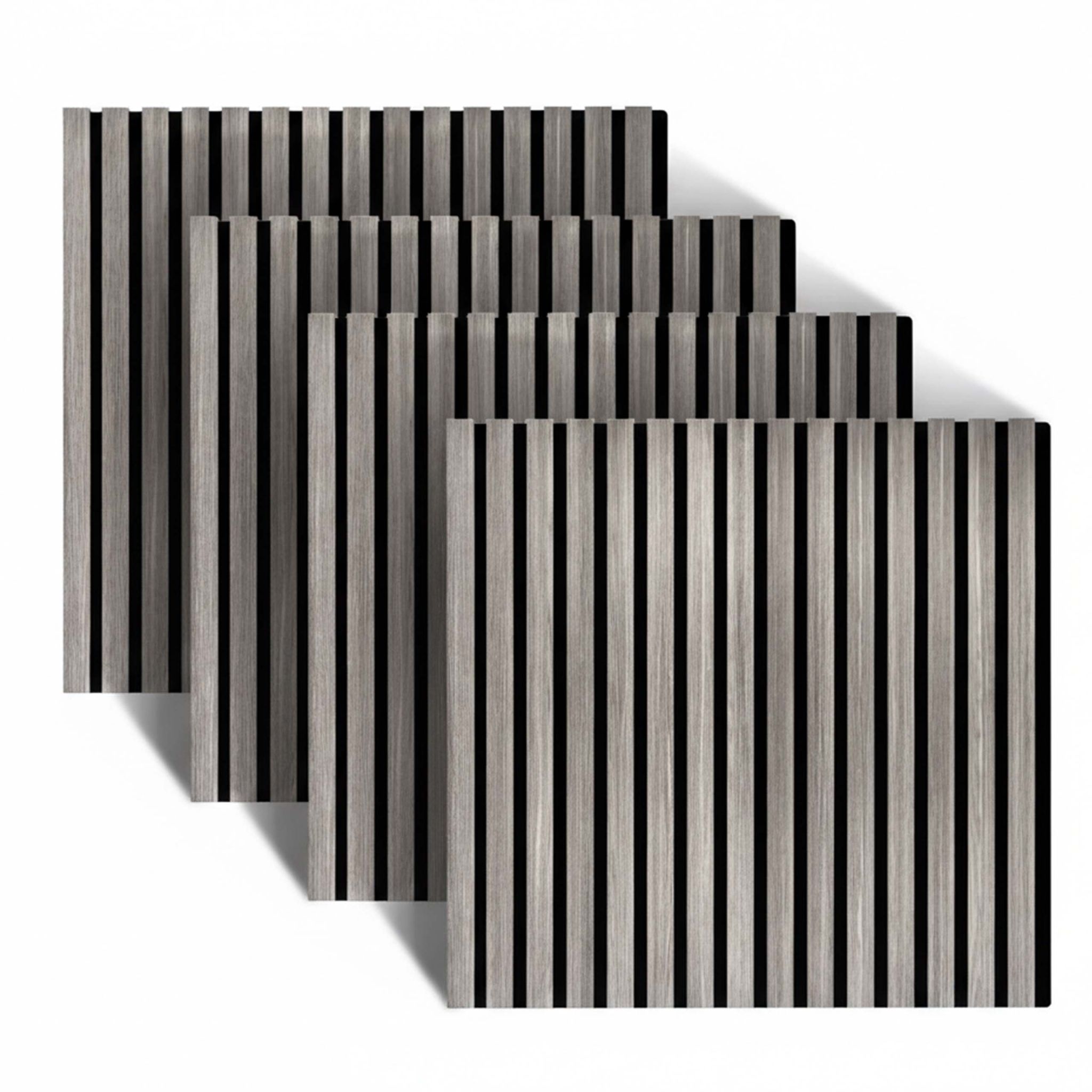 Akustikpaneele 60 x 60cm 4er-Set Grau