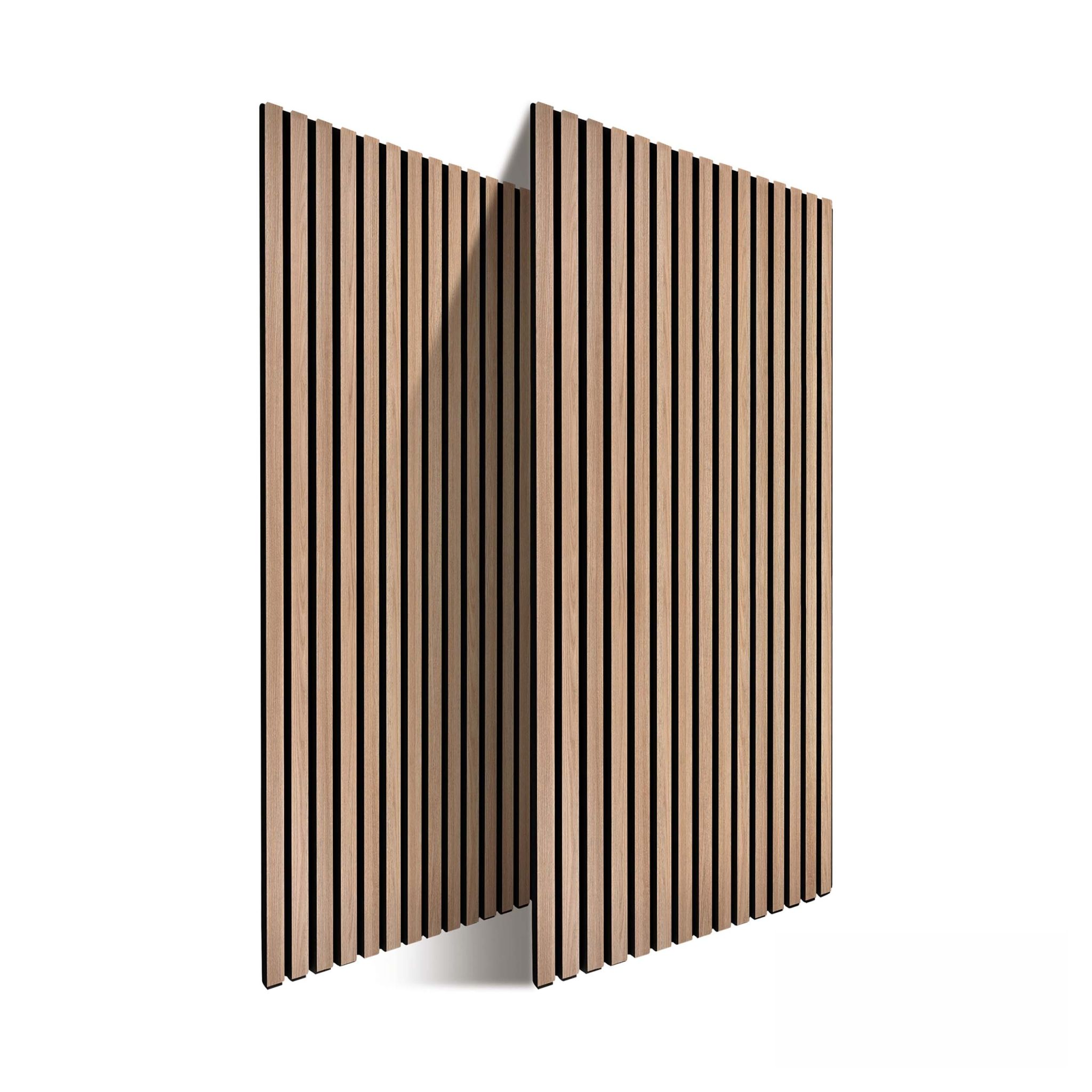 Akustikpaneele 120 x 60cm 2er-Set Hellbraun