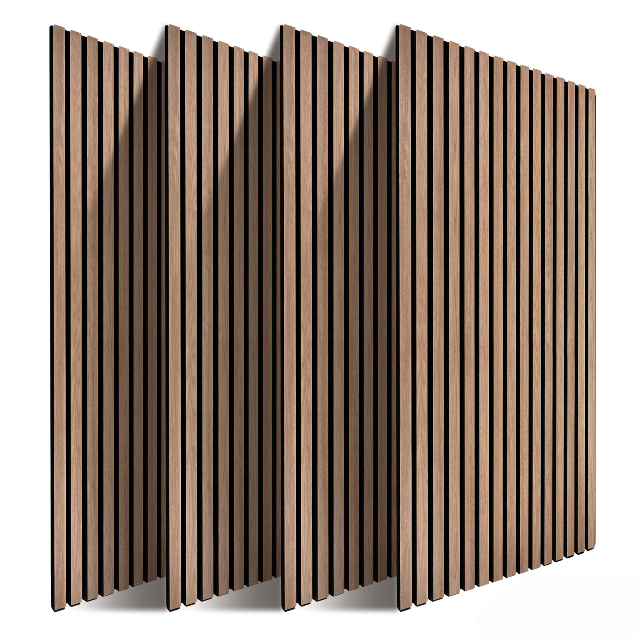 Akustikpaneele 120 x 60cm 4er-Set Hellbraun