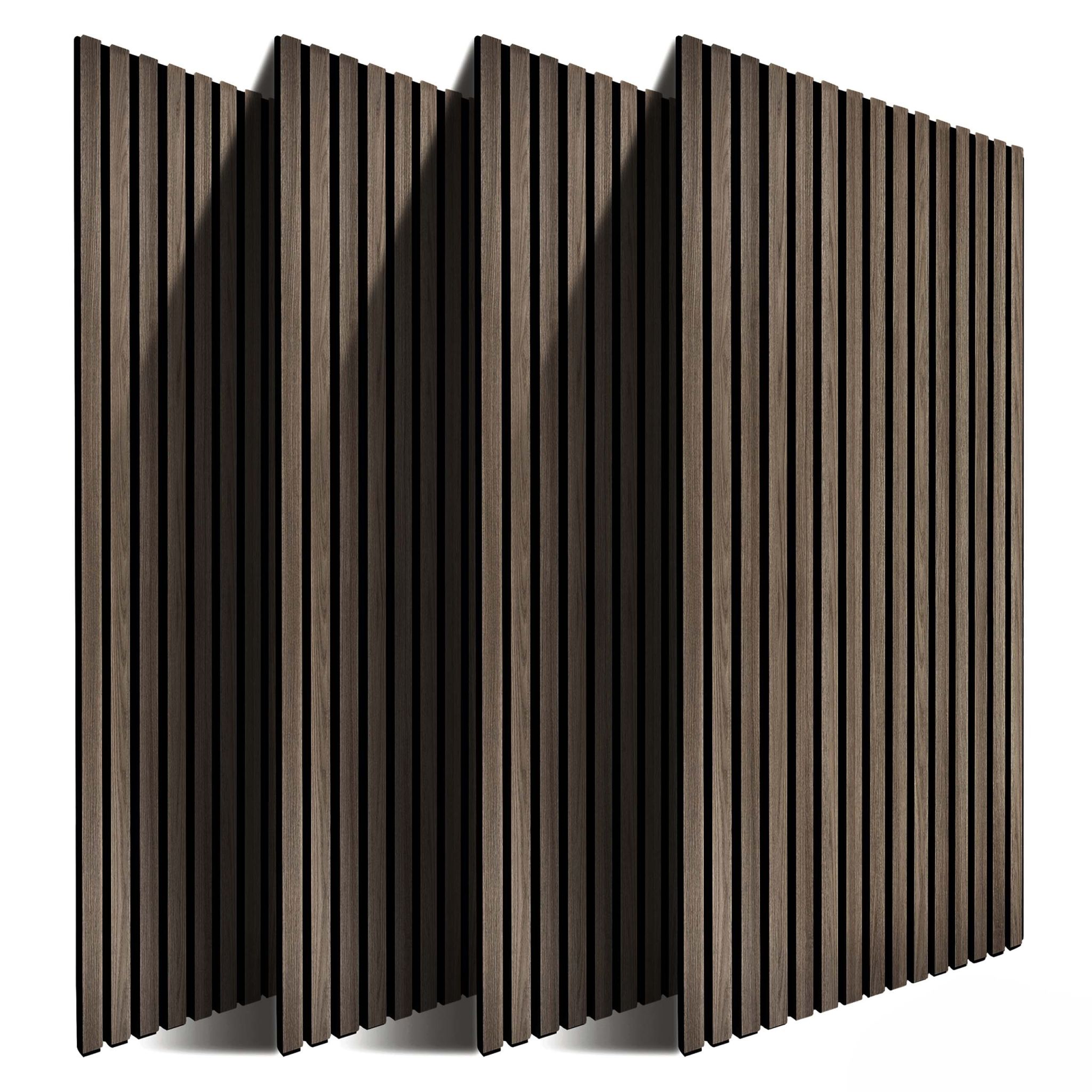Akustikpaneele 120 x 60cm 4er-Set Dunkelbraun
