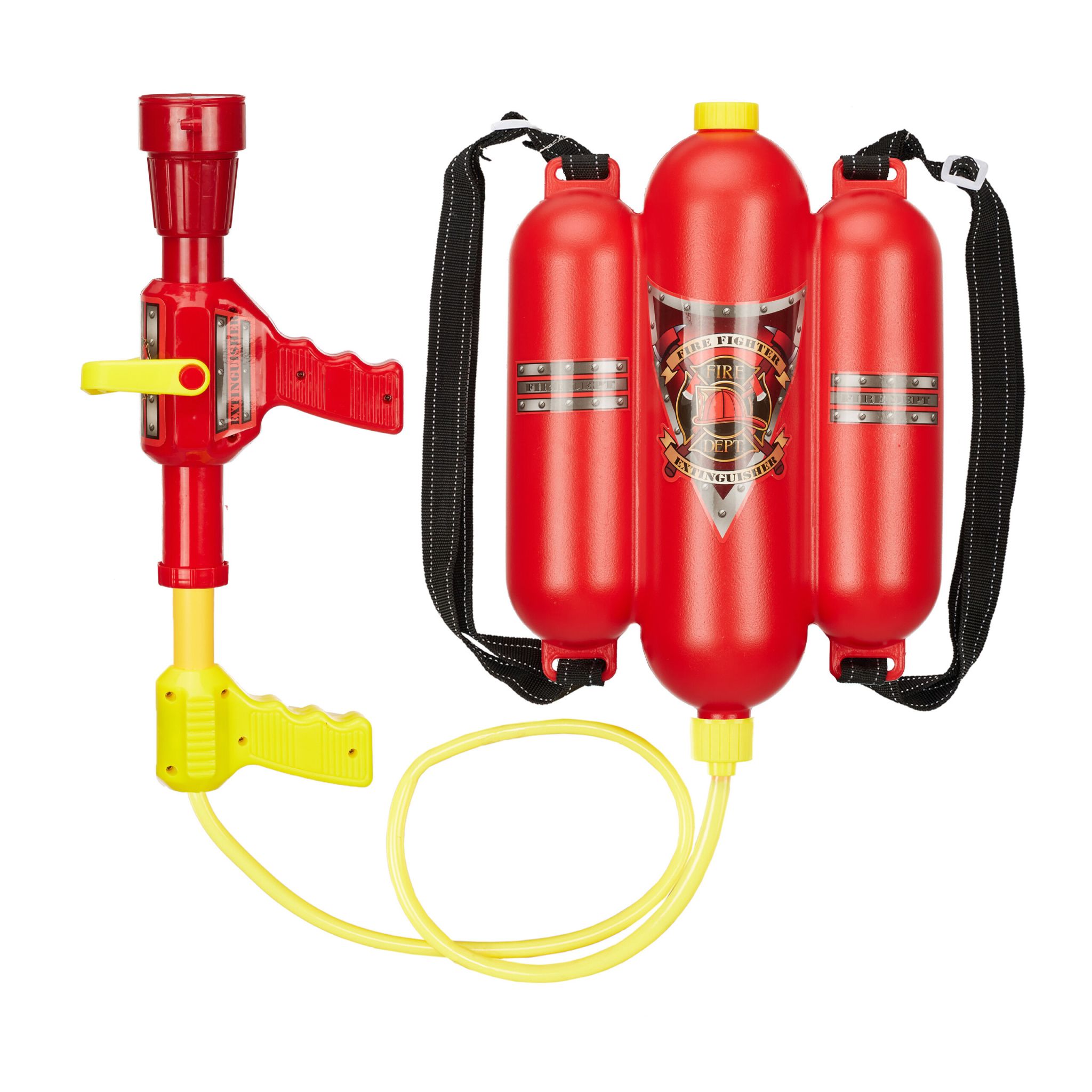 Feuerwehr Wasserspritze Kinder Gelb-Rot-Schwarz