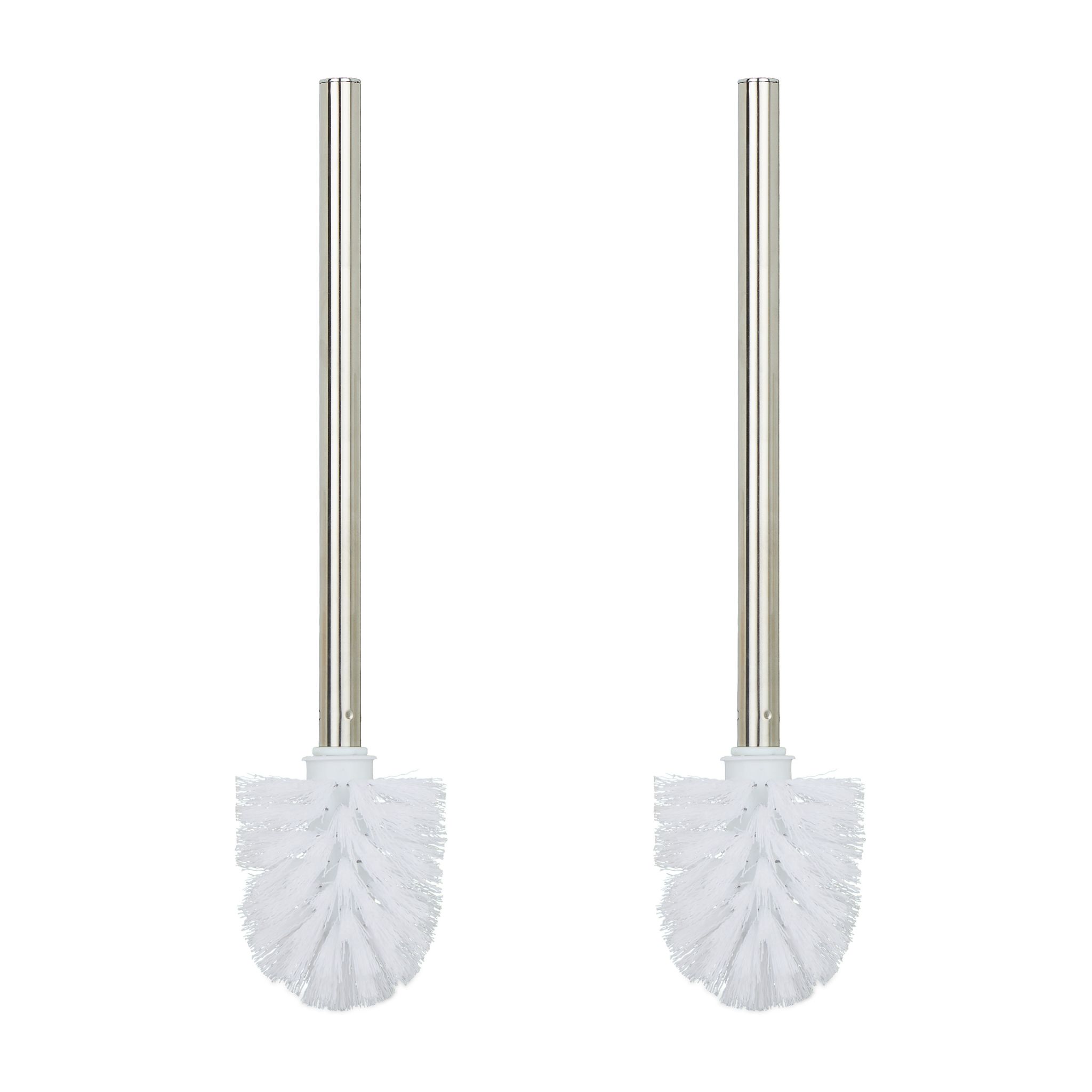 Toilettenbürste 2er-Set weiss Weiss-Silber