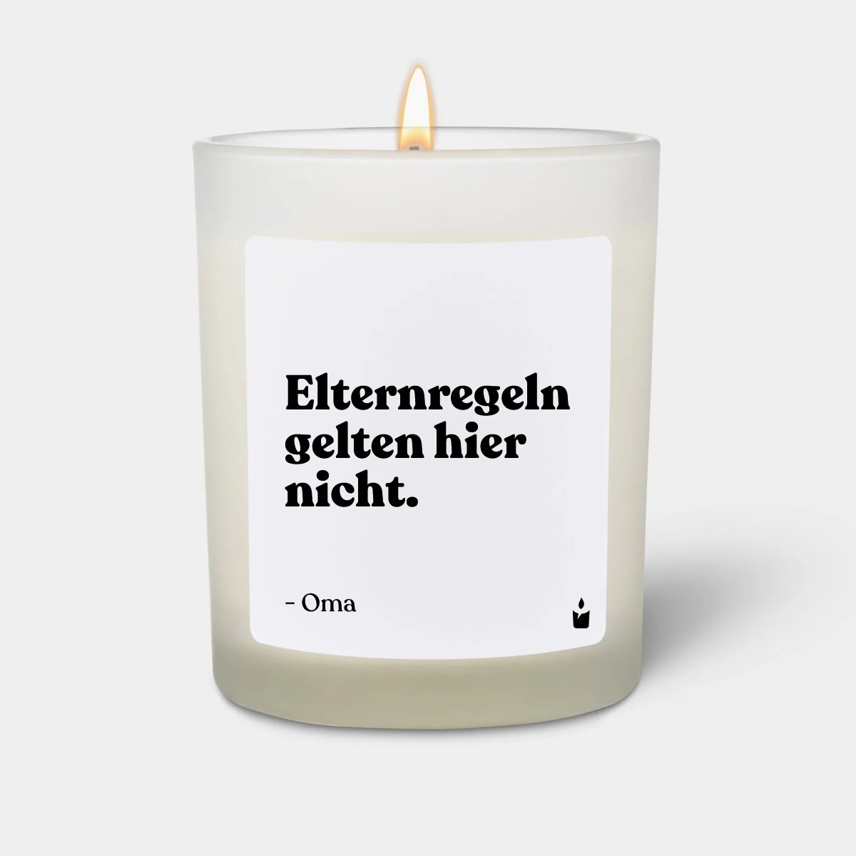 Duftkerze Weiss Woody Elternregeln gelten hier nicht. - Oma