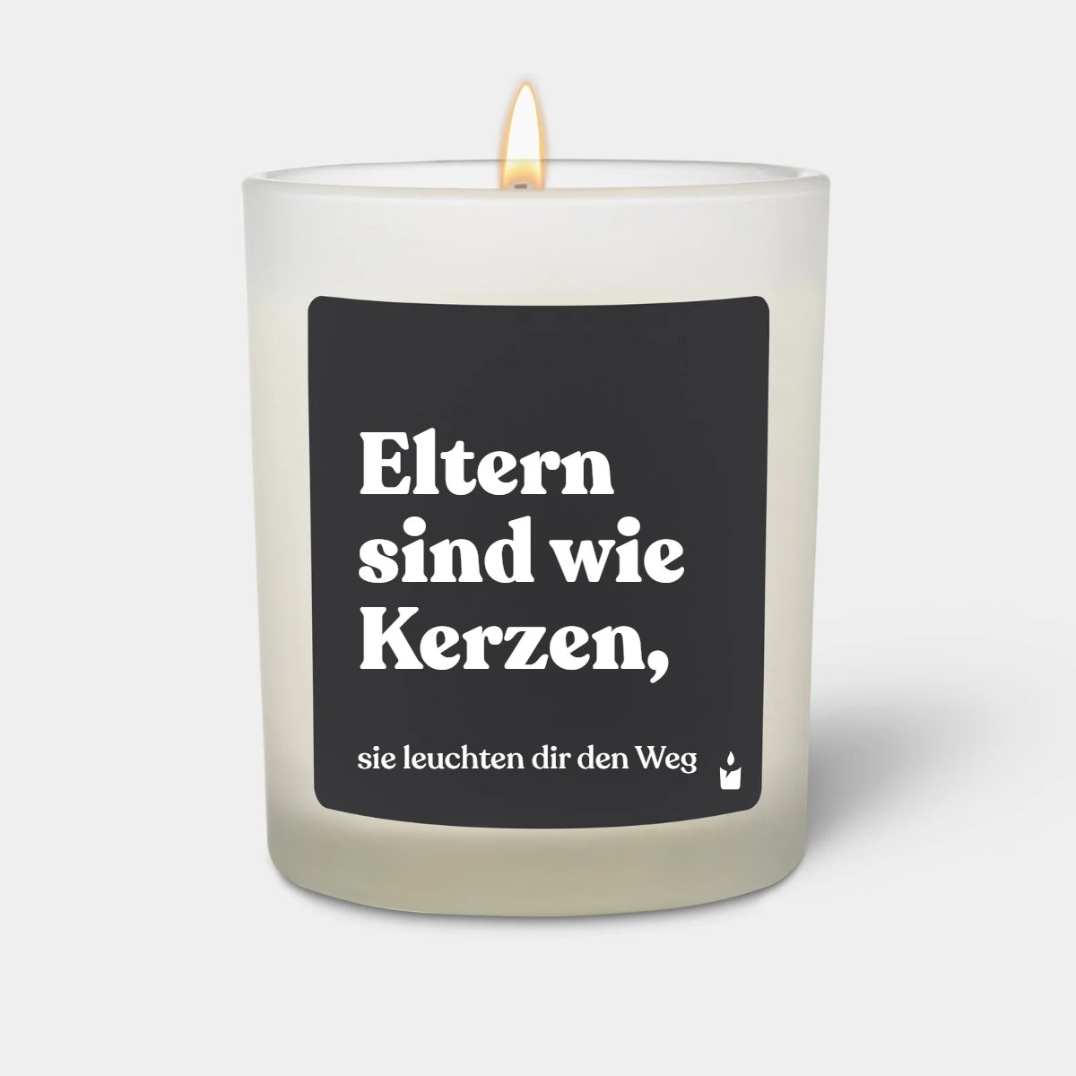 Duftkerze Woody Eltern sind wie Kerzen, sie leuchten dir den Weg