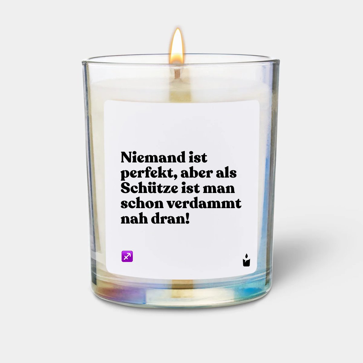 Duftkerze Rainbow Woody Niemand ist perfekt, aber als Schütze ist man schon verdammt nah dran!