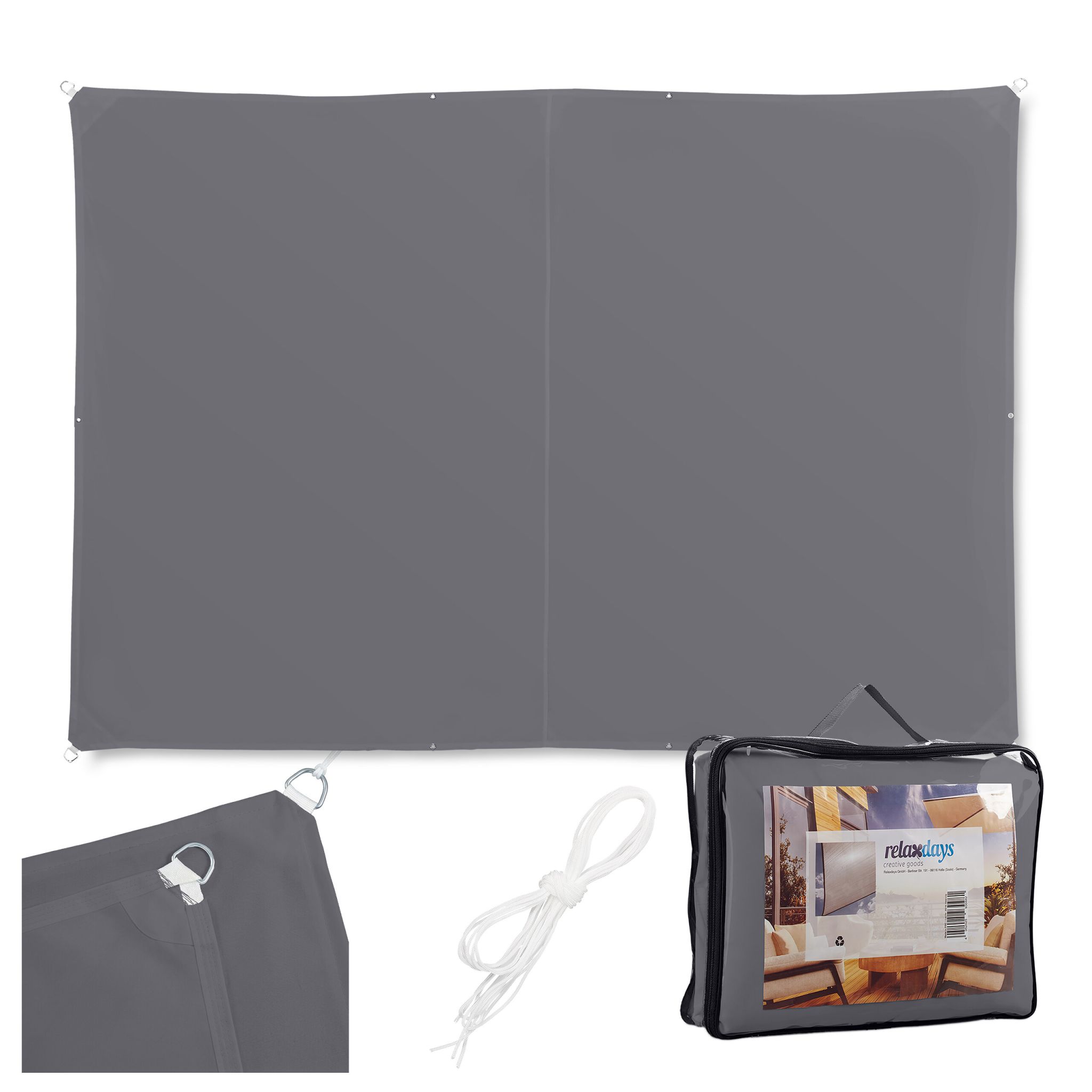 Sonnensegel Polyester Anthrazit