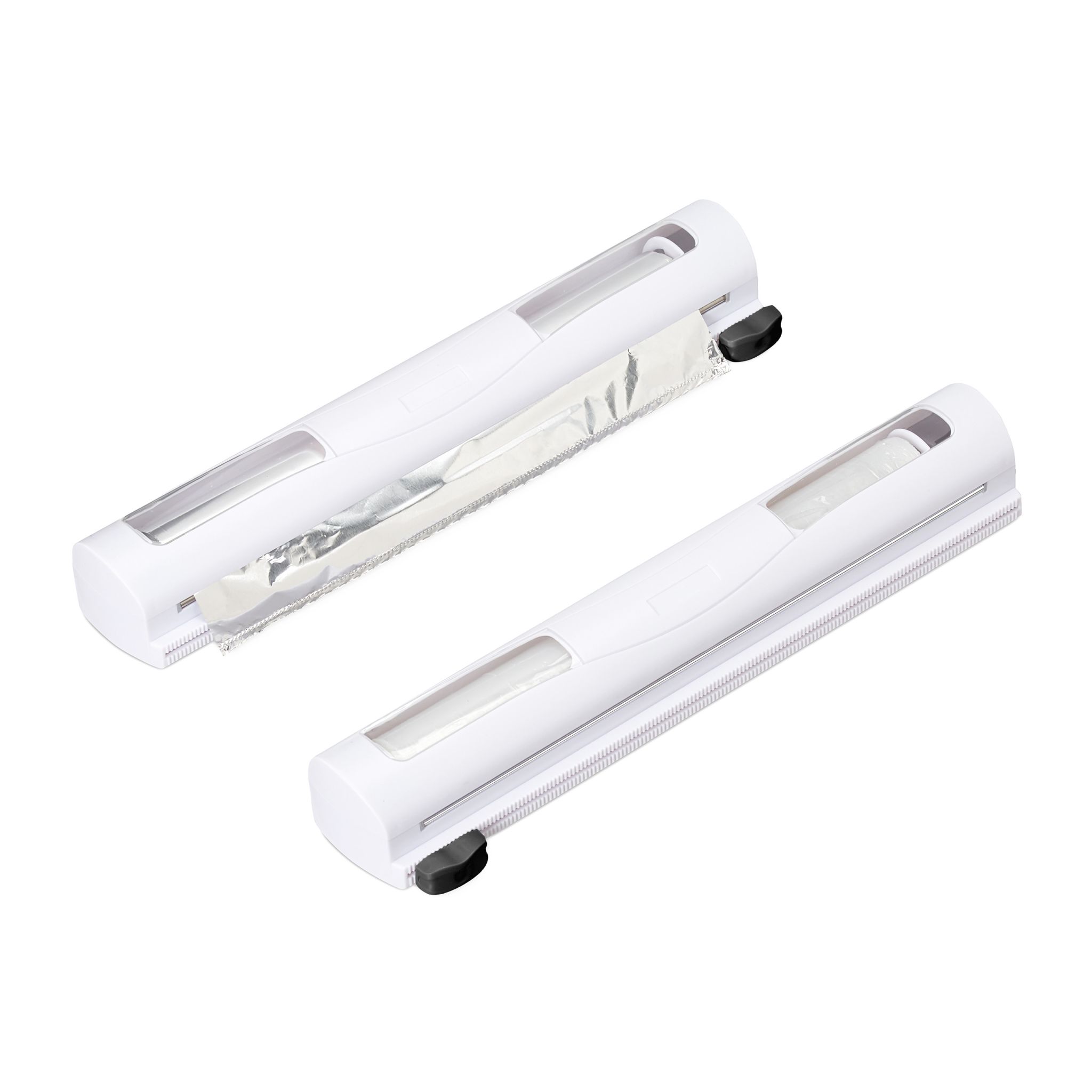 Folienschneider 2er-Set magnetisch Weiss-Schwarz-Transparent