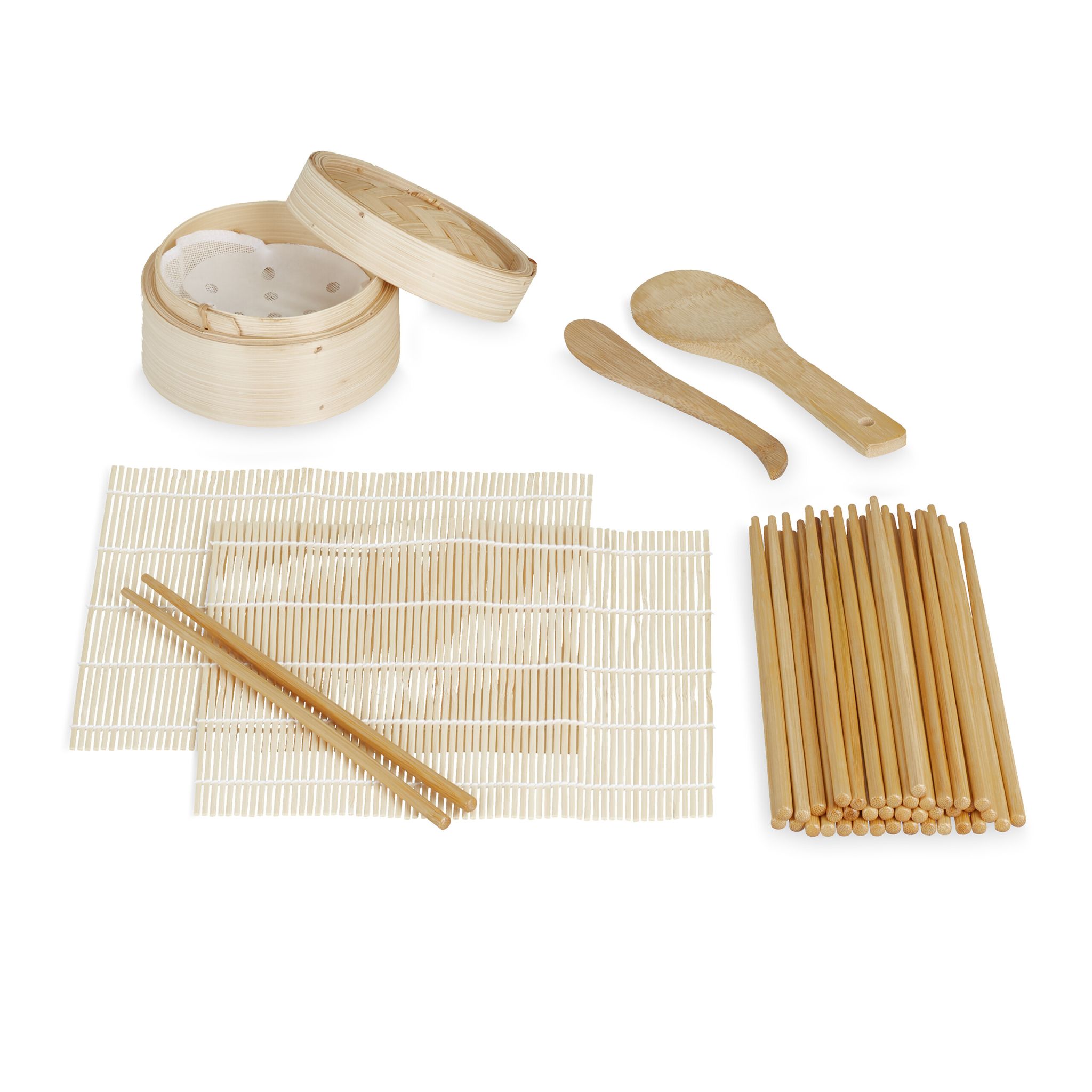 Sushi Set Bambus Hellbraun