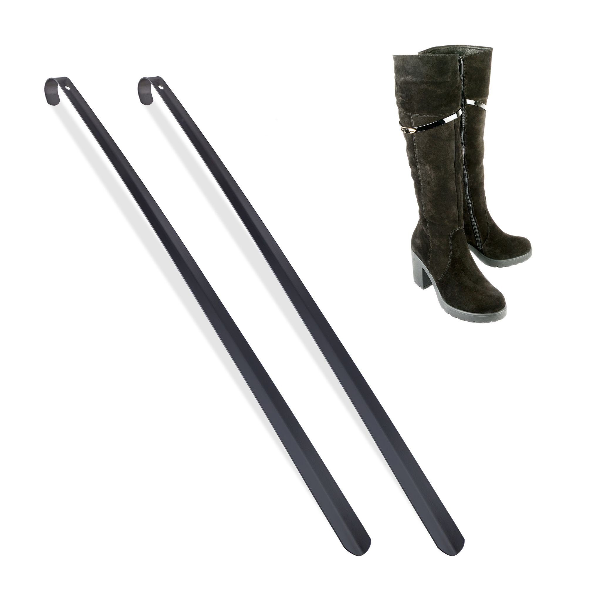 Schuhlöffel 70cm 2er-Set Schwarz