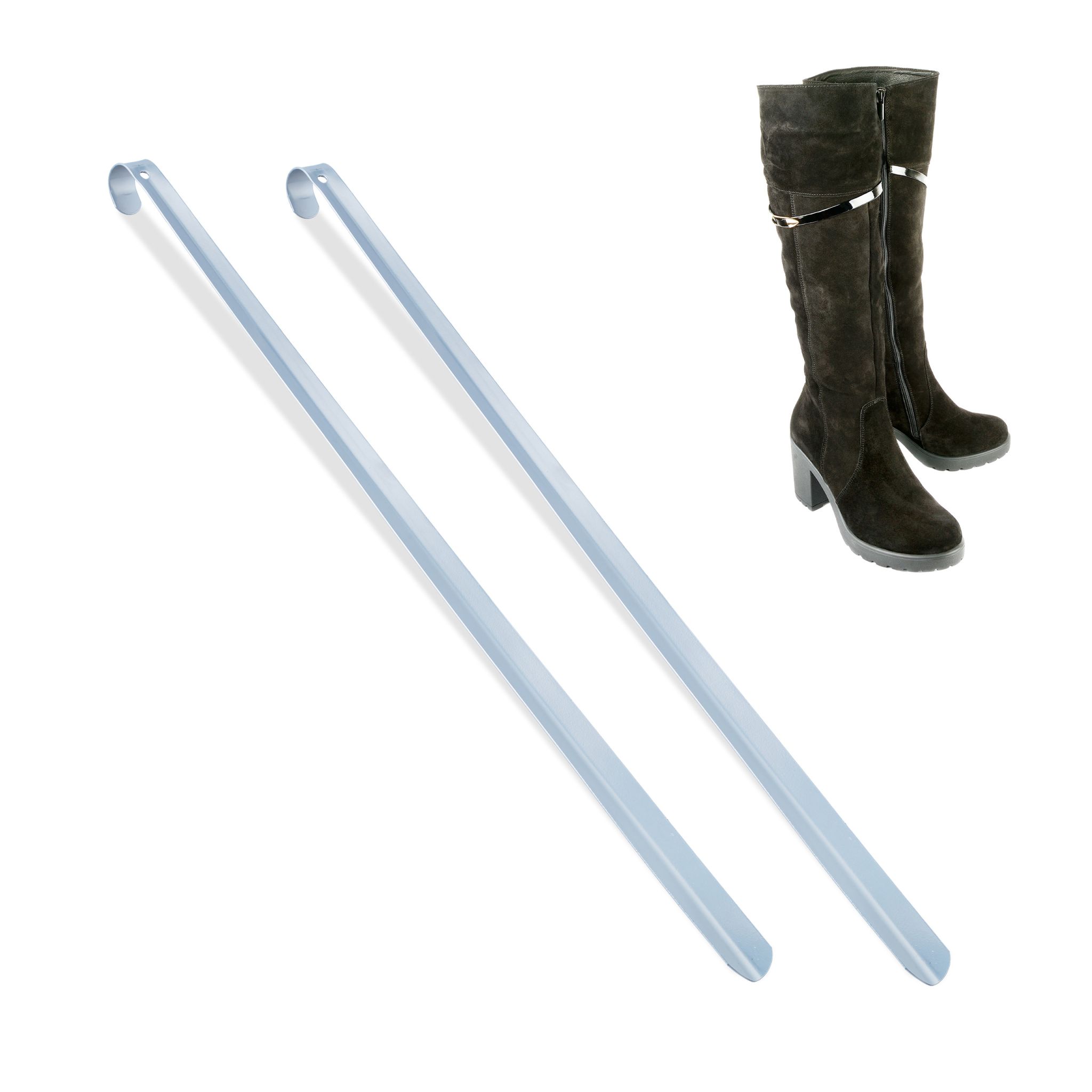 Schuhlöffel 70cm 2er-Set Silber