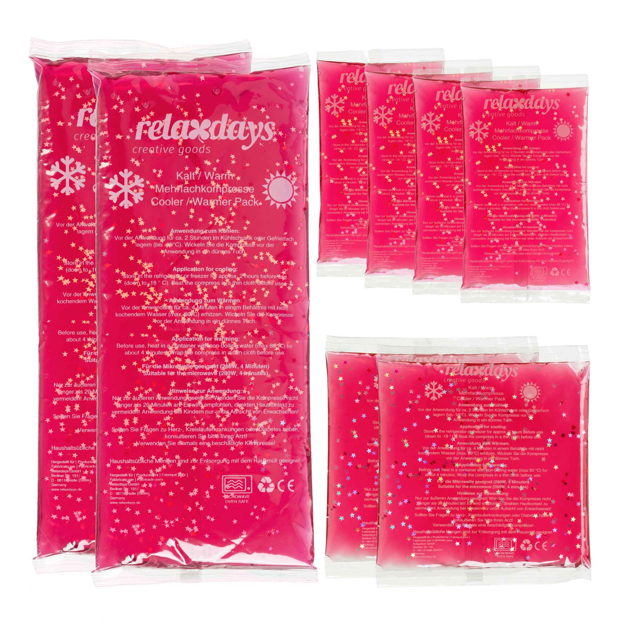 Kühlpads 8er-Set Pink