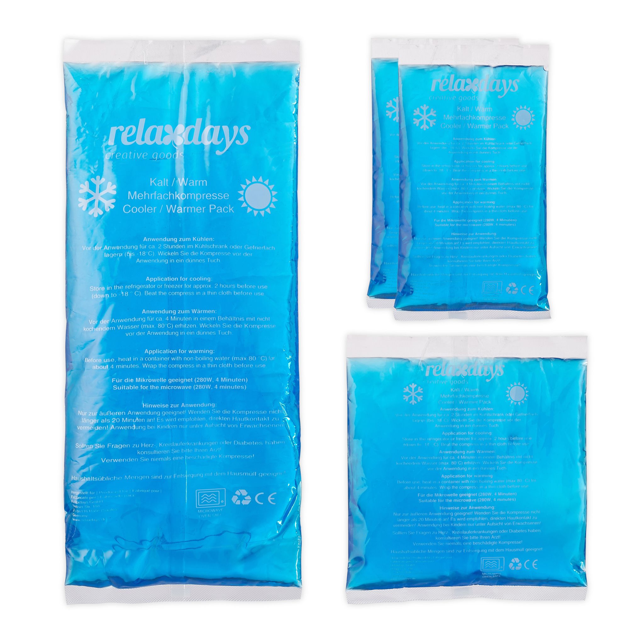 Kühlpads 4er-Set Blau