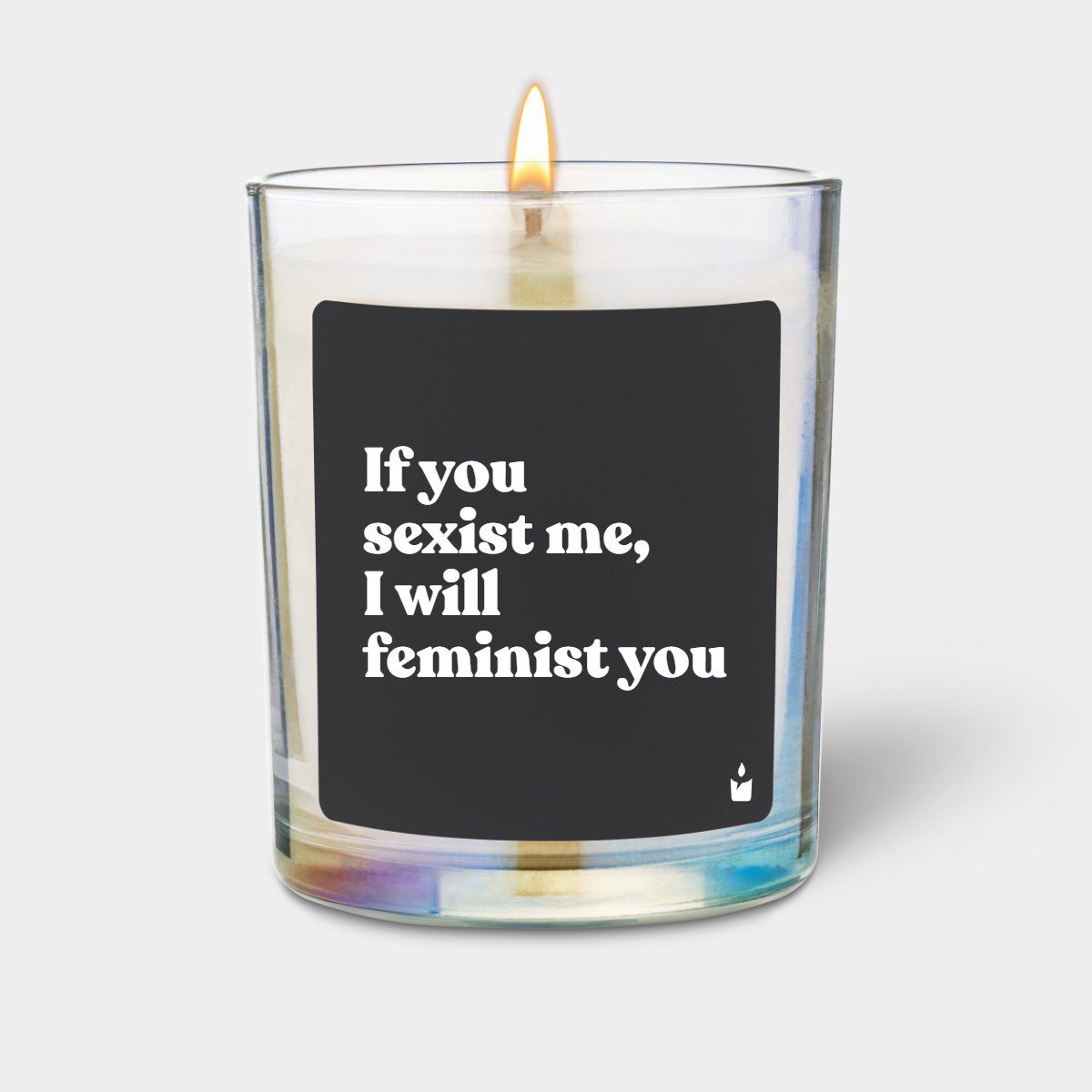 Duftkerze Rainbow Woody If you sexist me, I will feminist you