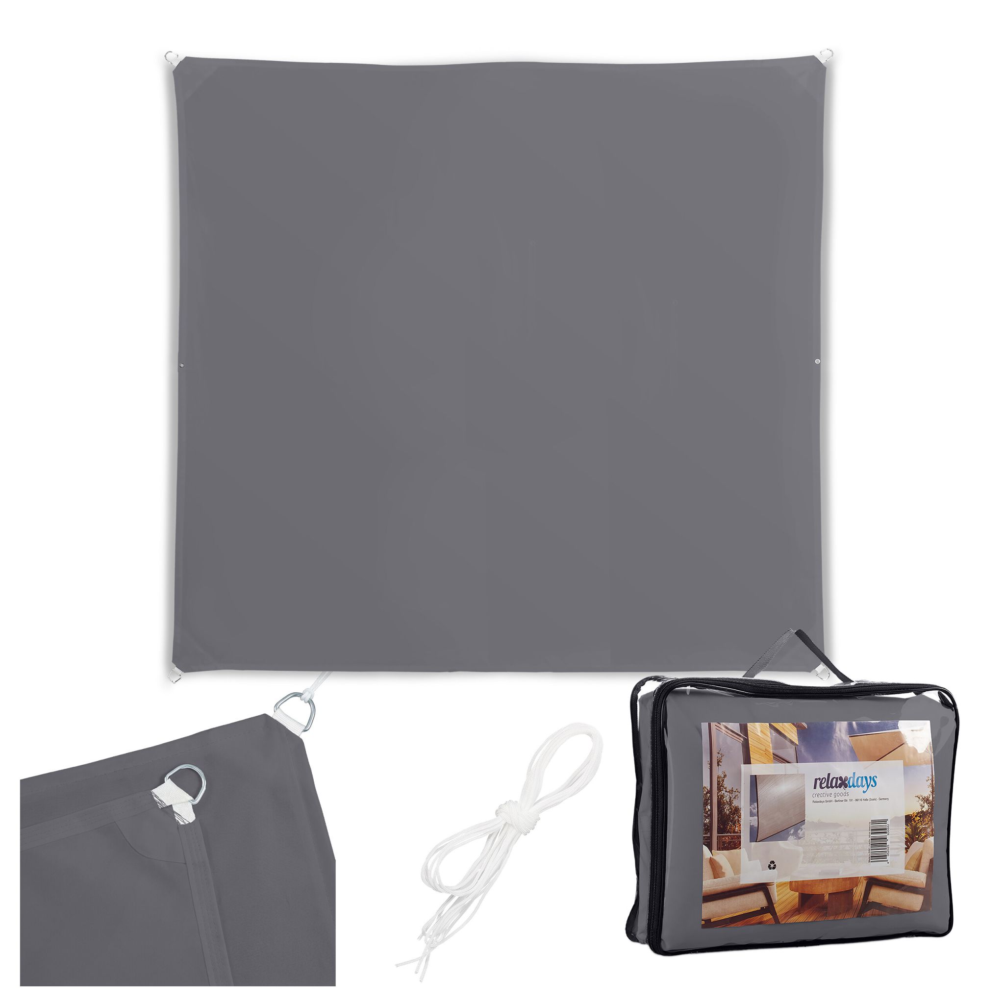 Sonnensegel Polyester Anthrazit